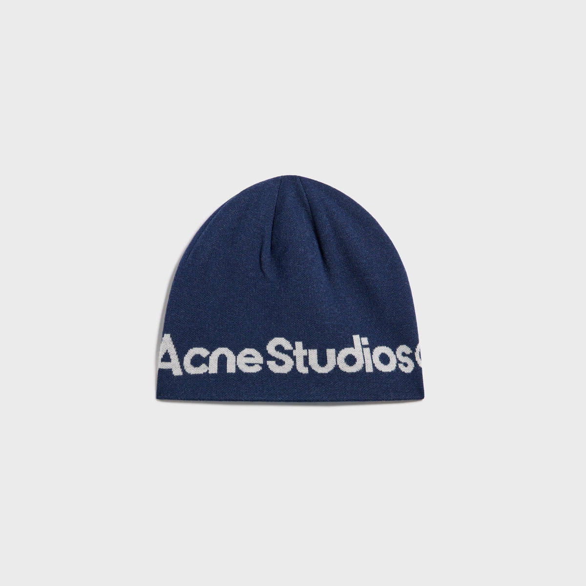 Acne Studios Wool Knit Beanie - Navy / White