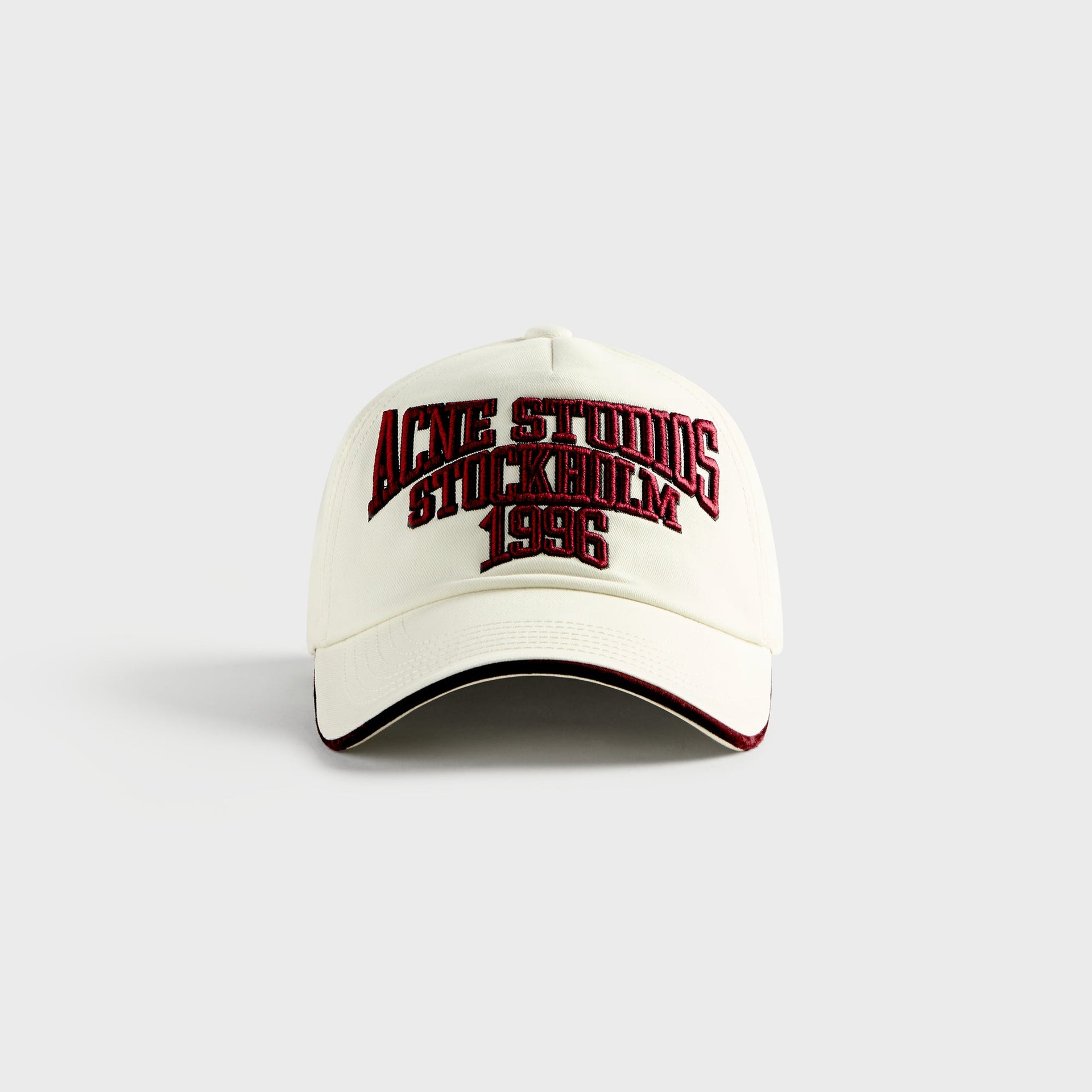 Acne Studios Embroidered Logo Cap - White / Red