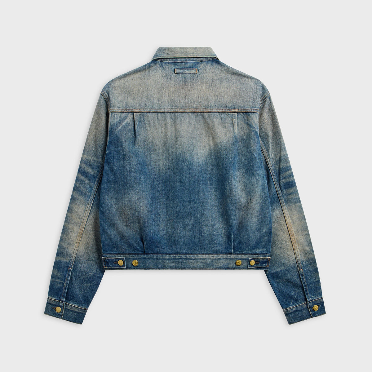 Acne Studios Scraped Denim Jacket - Mid Blue