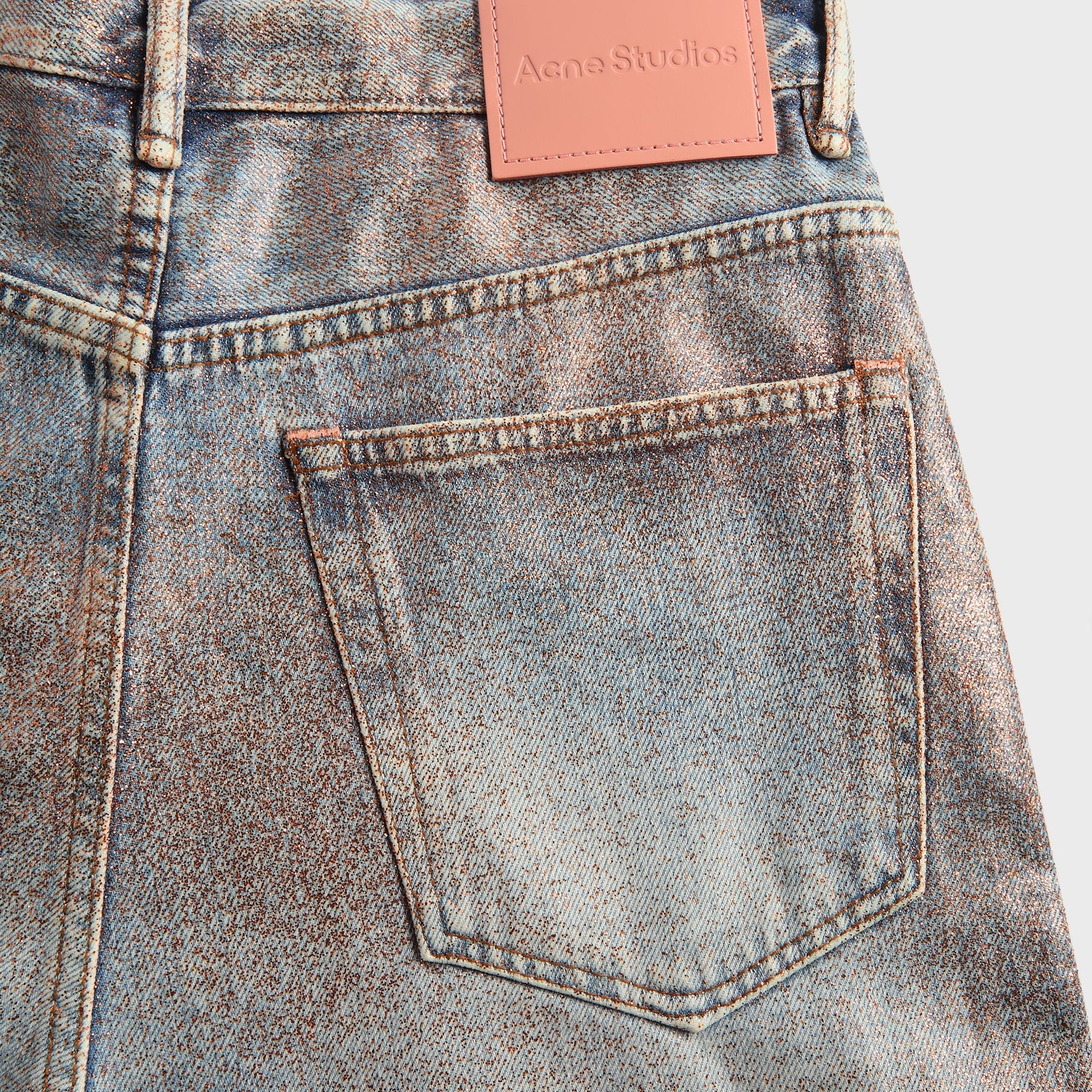 Acne Studios Denim Short - Rose Copper / Light Blue