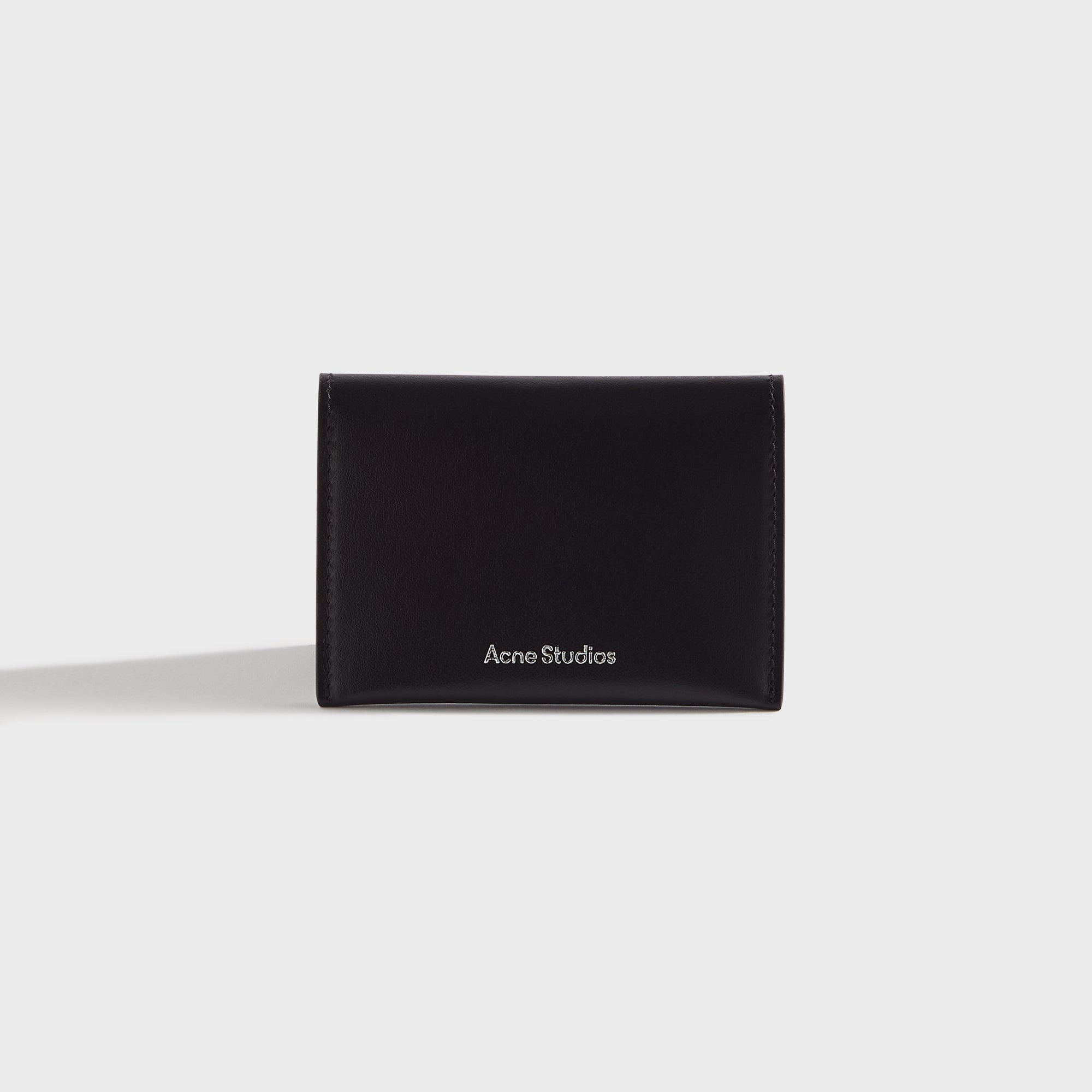Acne Studios Folded Leather Wallet - Black – Kith
