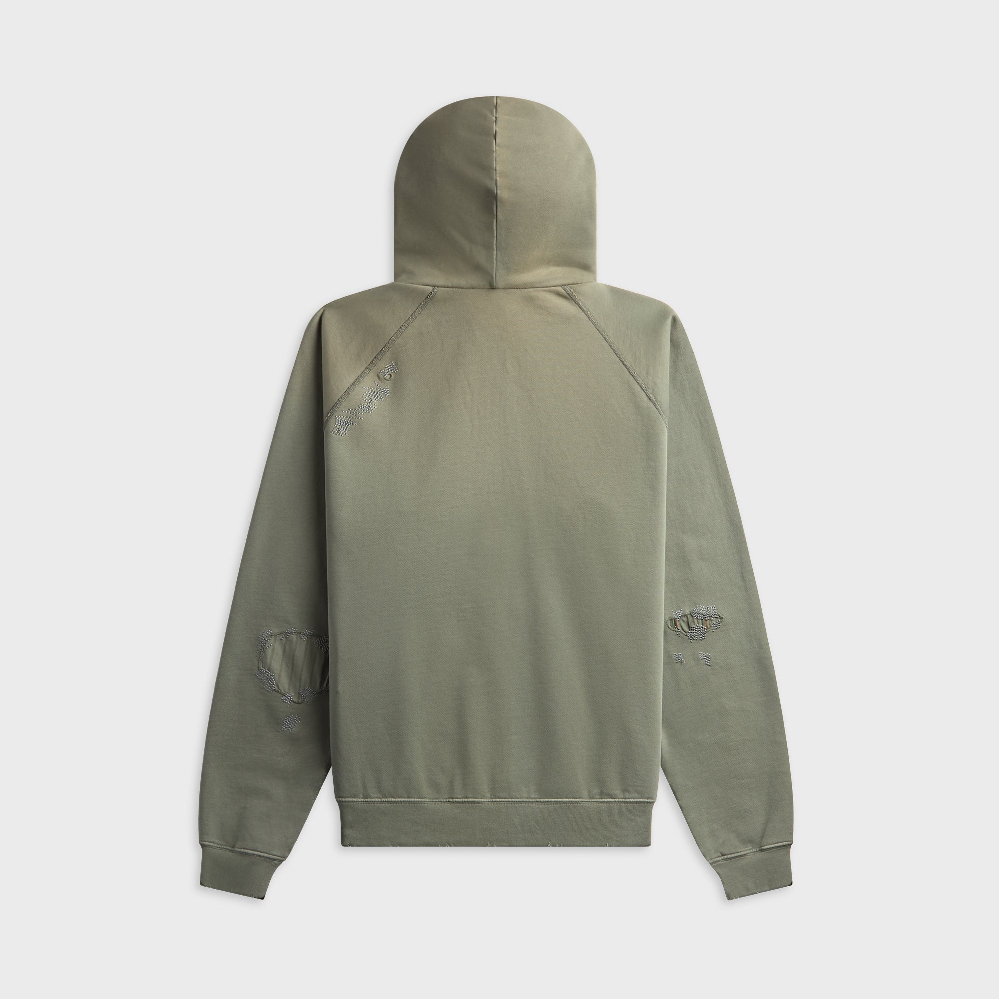 Acne Studios Mended Fleece Hoodie - Slate Grey – Kith
