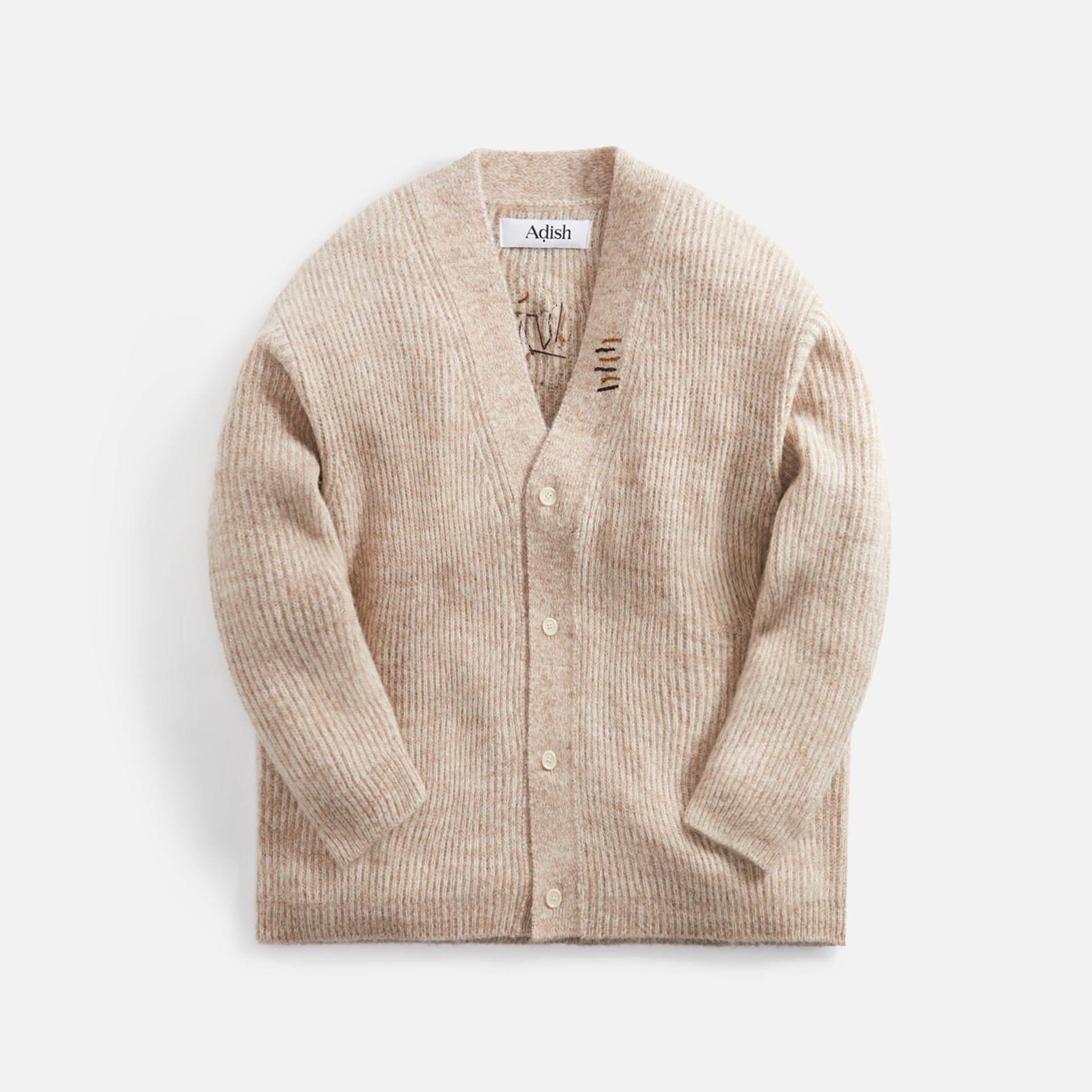 Adish Wool-Alpca Blend Quors Cardigan - Beige