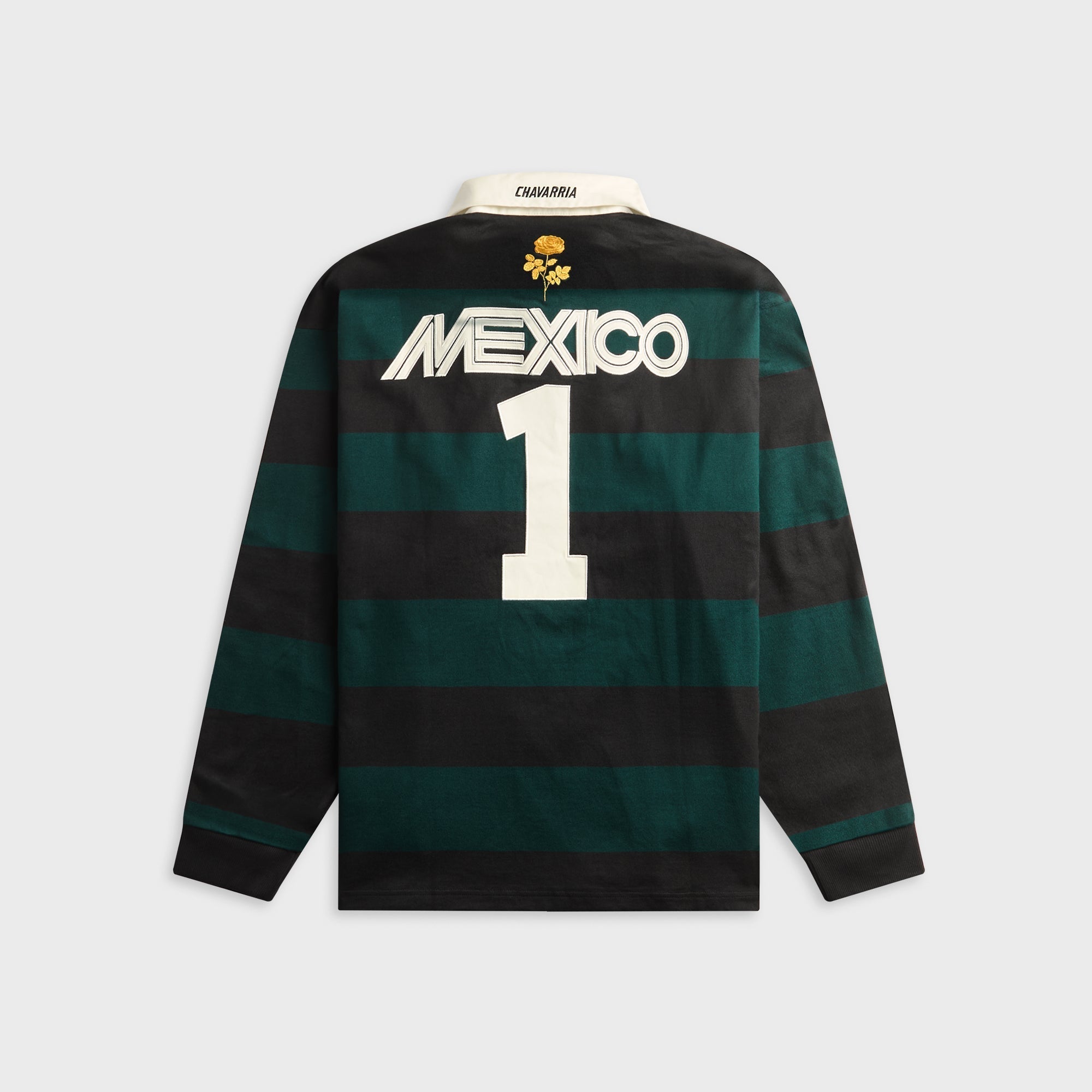 adidas x Willy Chavarria Long Sleeve Rugby Shirt - Black / Aurora