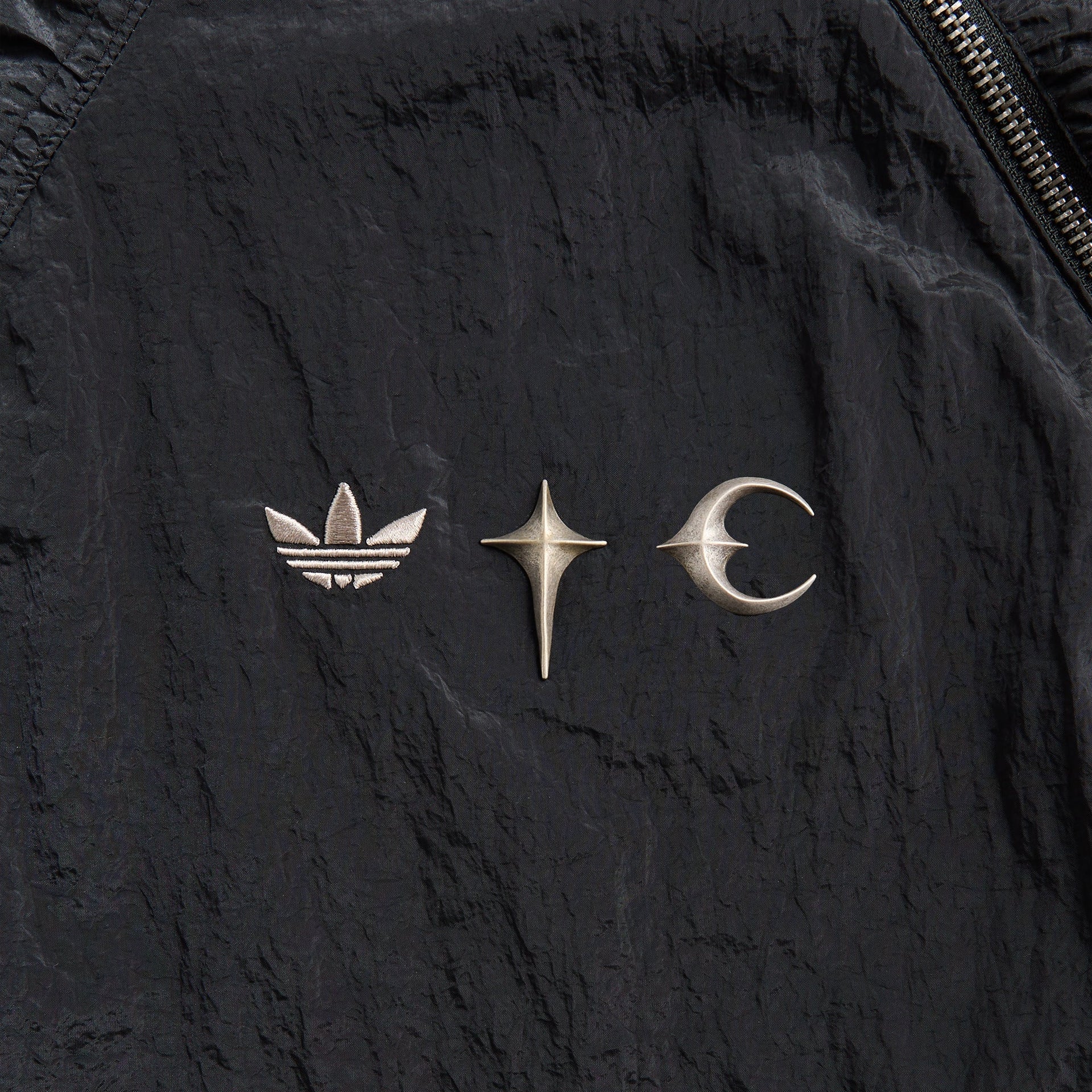 adidas x Thug Club Teamgeist Woven Track Top - Black / Silver Metallic