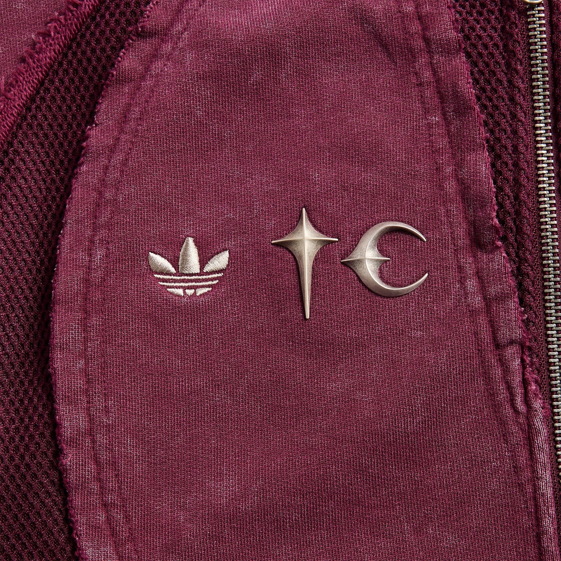 adidas x Thug Club Teamgeist Hooded Zip Up - Maroon