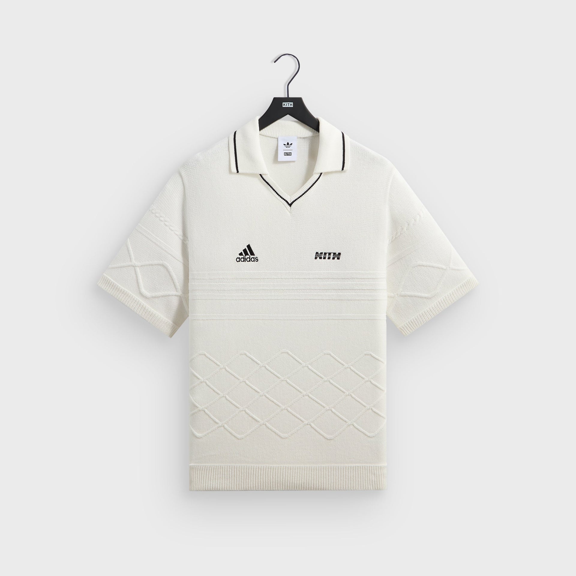 adidas knitted polo dress Kith & Messi for adidas Football Knit Polo - White