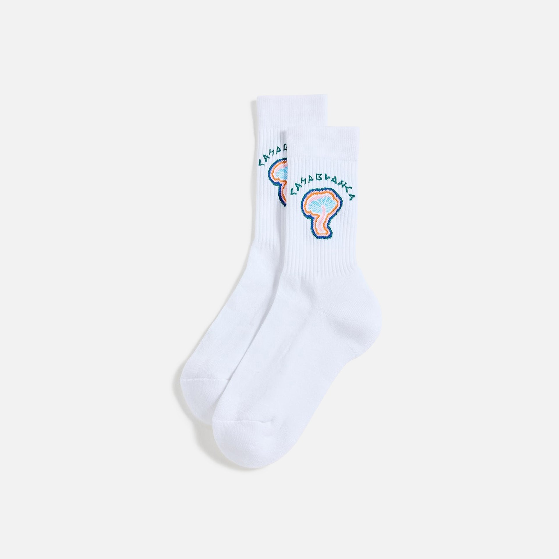 Casablanca Rainbow Mushroom Socks - White