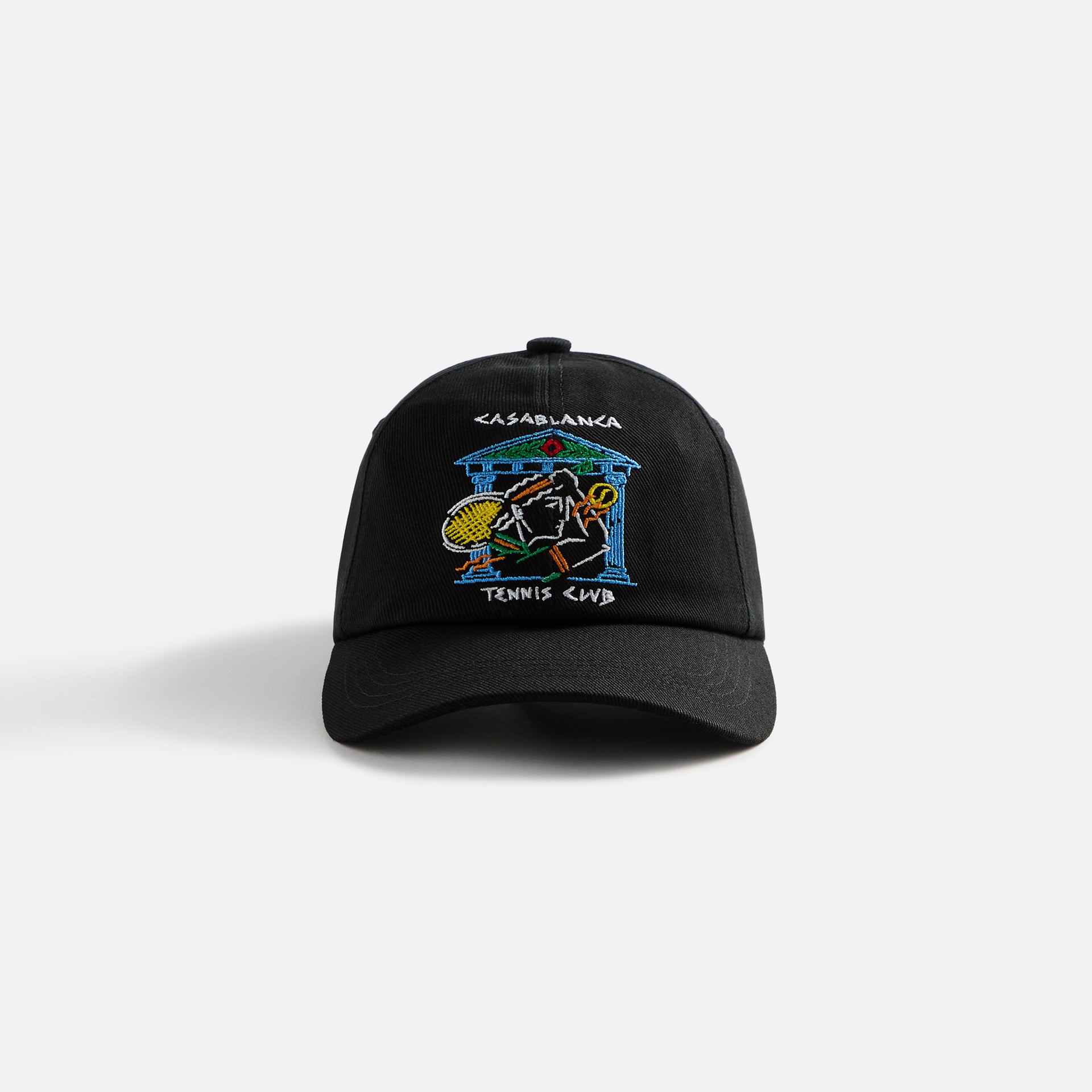 Casablanca Crayon Temple Tennis Club Embroidered Cap - Black