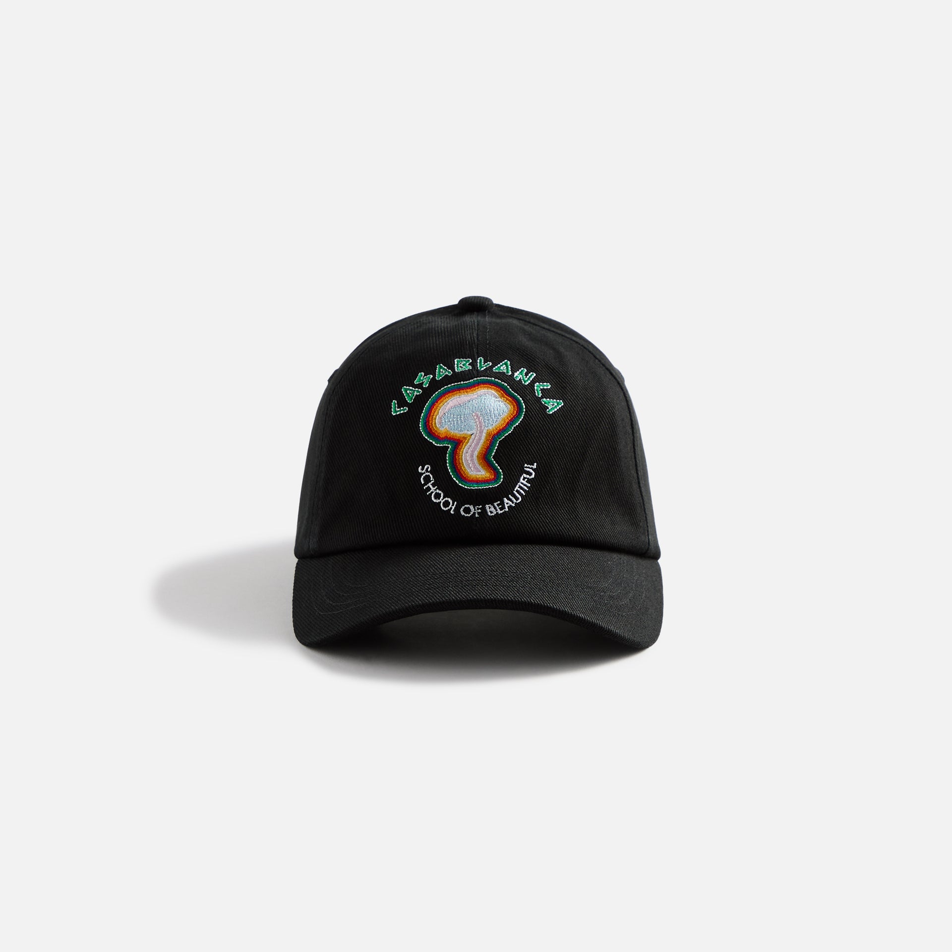 Casablanca Rainbow Mushroom Embroidered Cap - Black