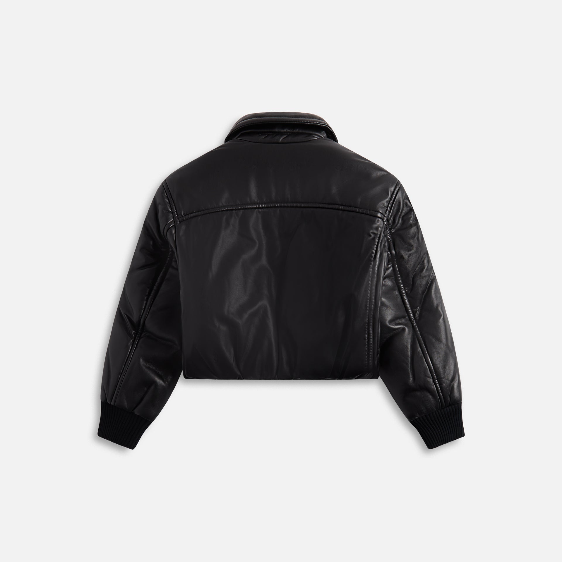 Agolde x Shoreditch Ski Club Tate Padded Vegan Leather Bomber - Black