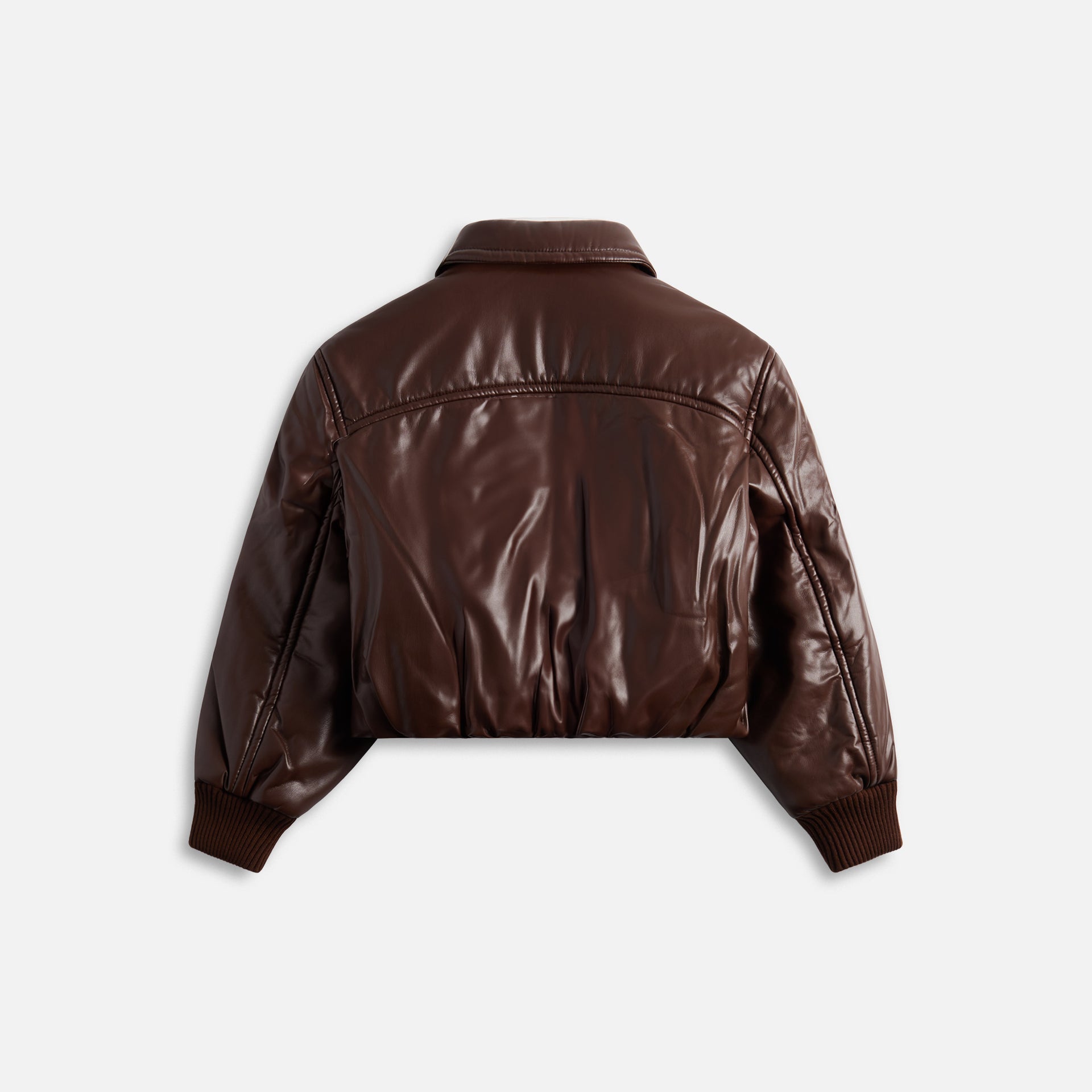 Agolde x Shoreditch Ski Club Tate Padded Vegan Leather Bomber - Espresso