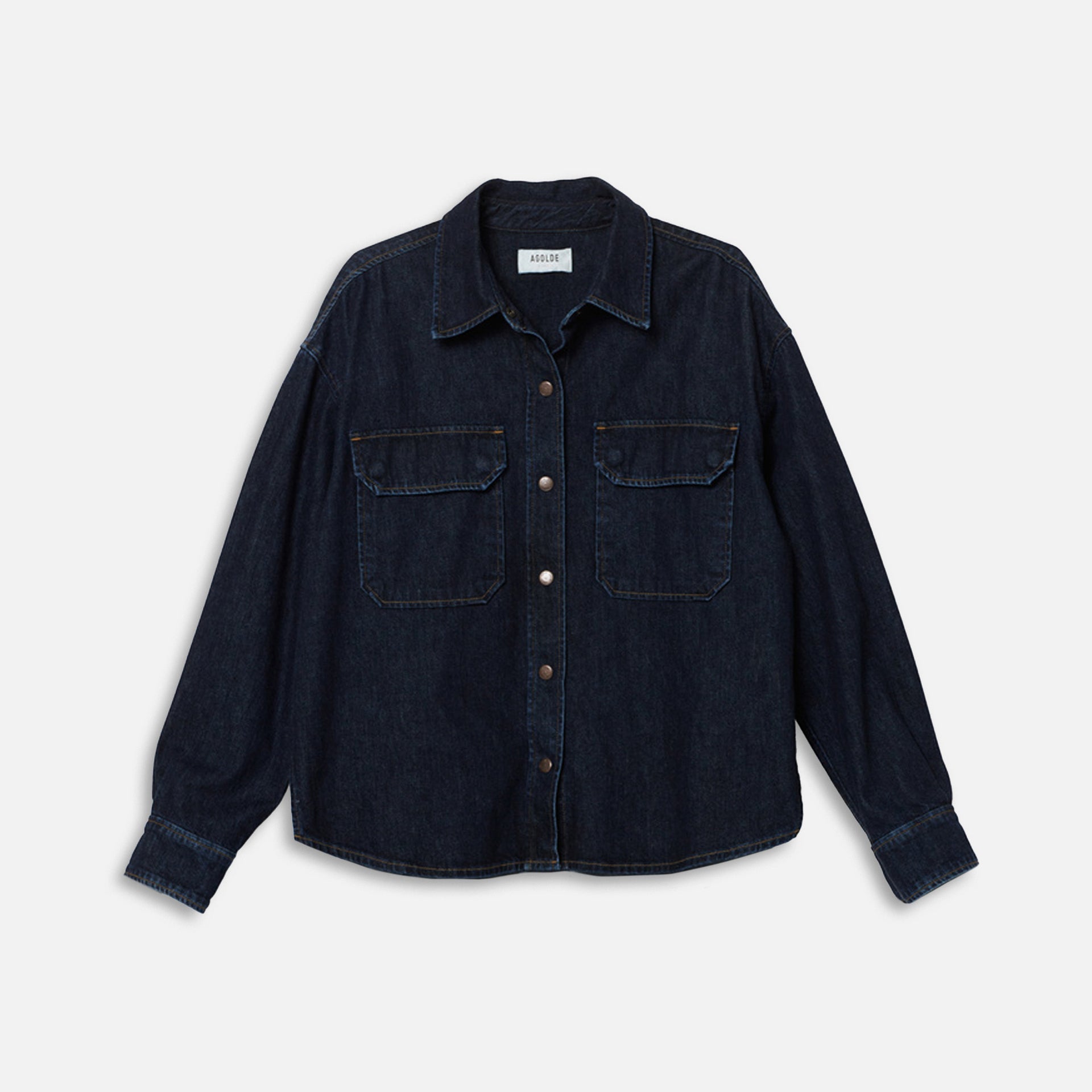 Agolde Gwen Slice Shirt - Rinse