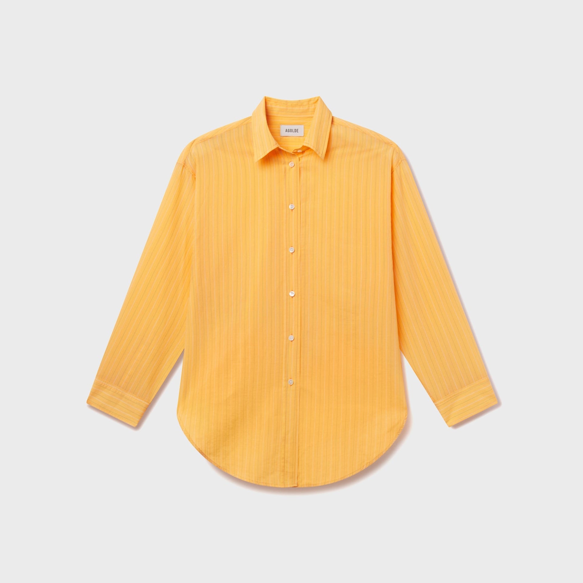 Agolde Sona Shirt - Fontana Stripe / Orange Soda