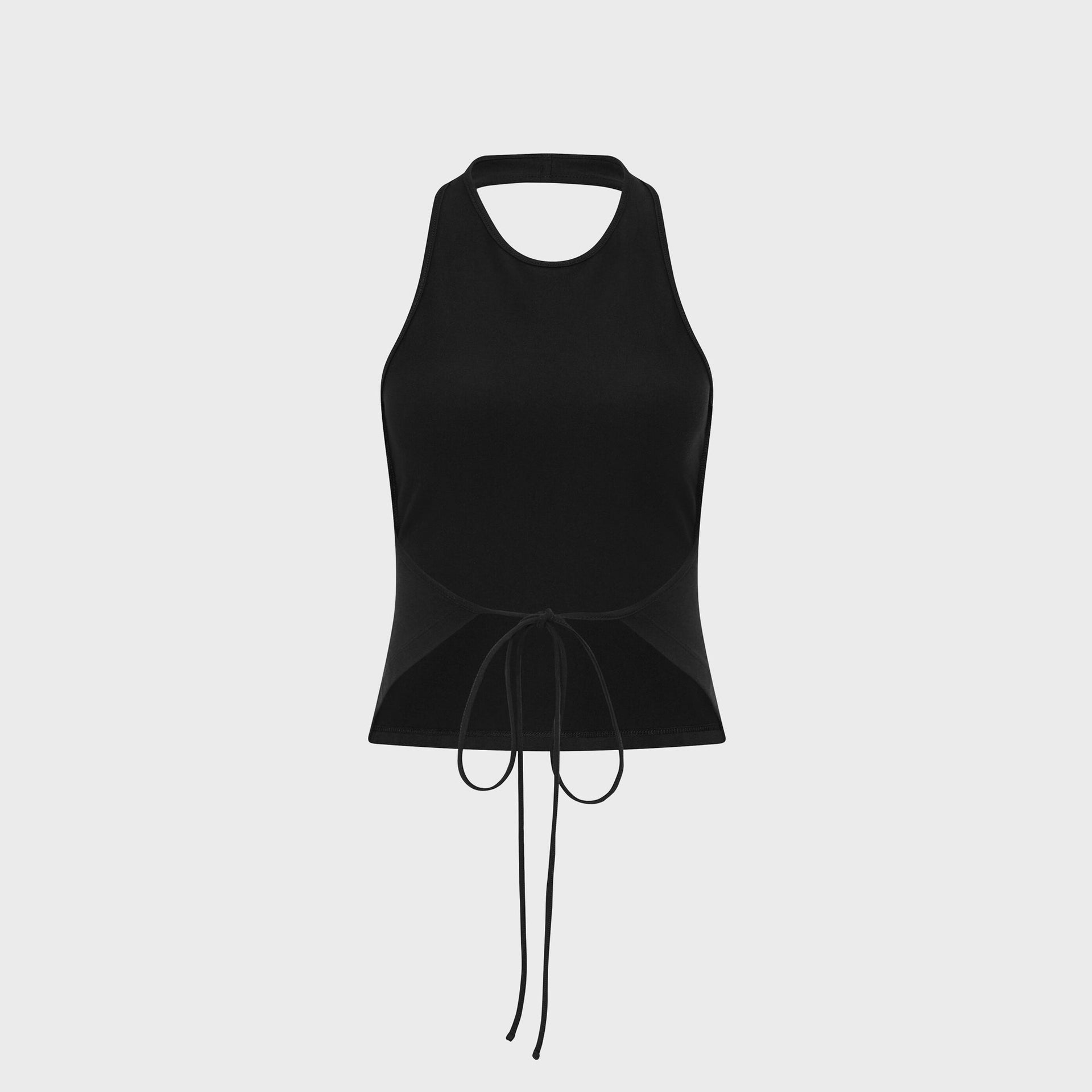 St. Agni Soft Jersey Halter Top - Jet Black