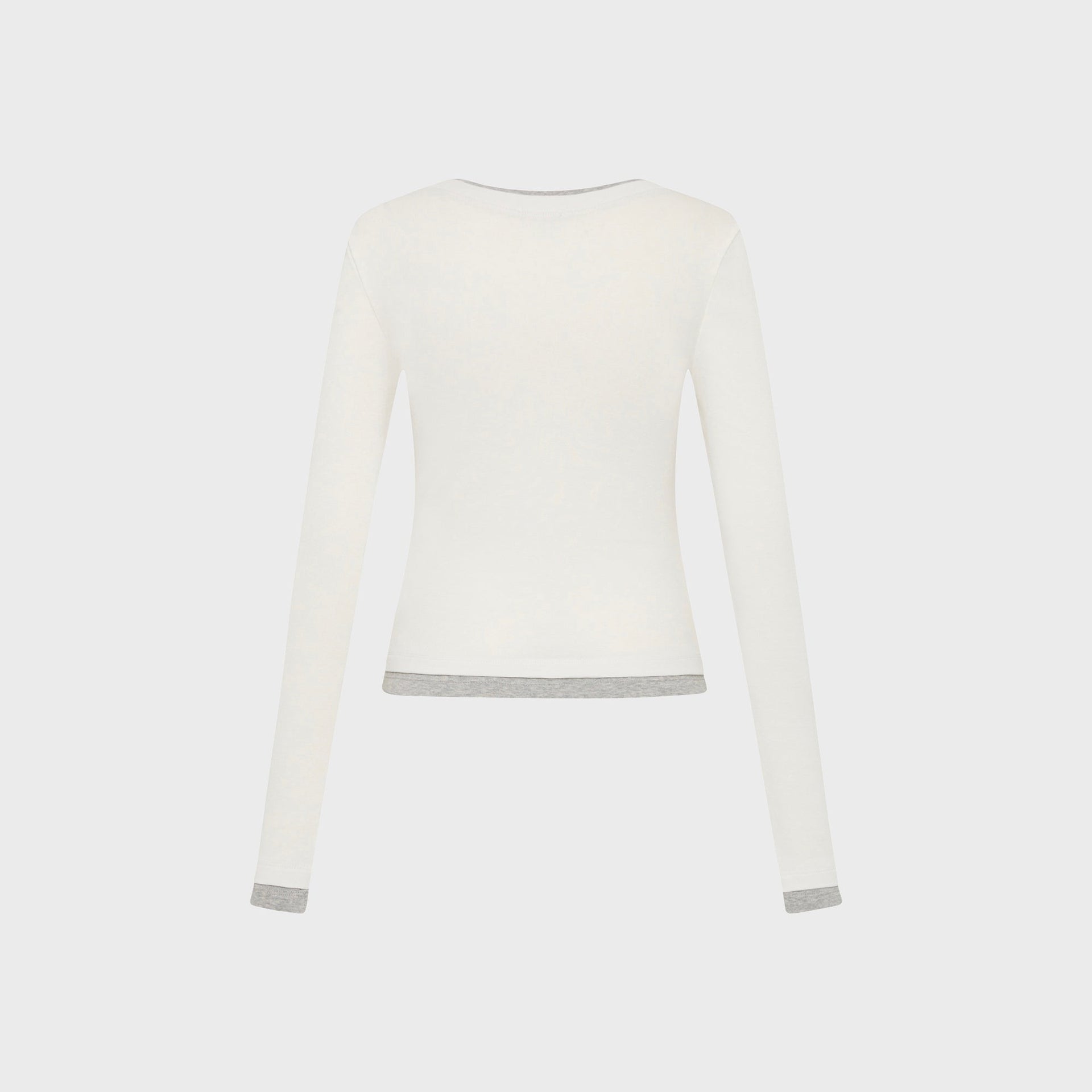 St. Agni Organic Cotton Layered Long Sleeve Top - White