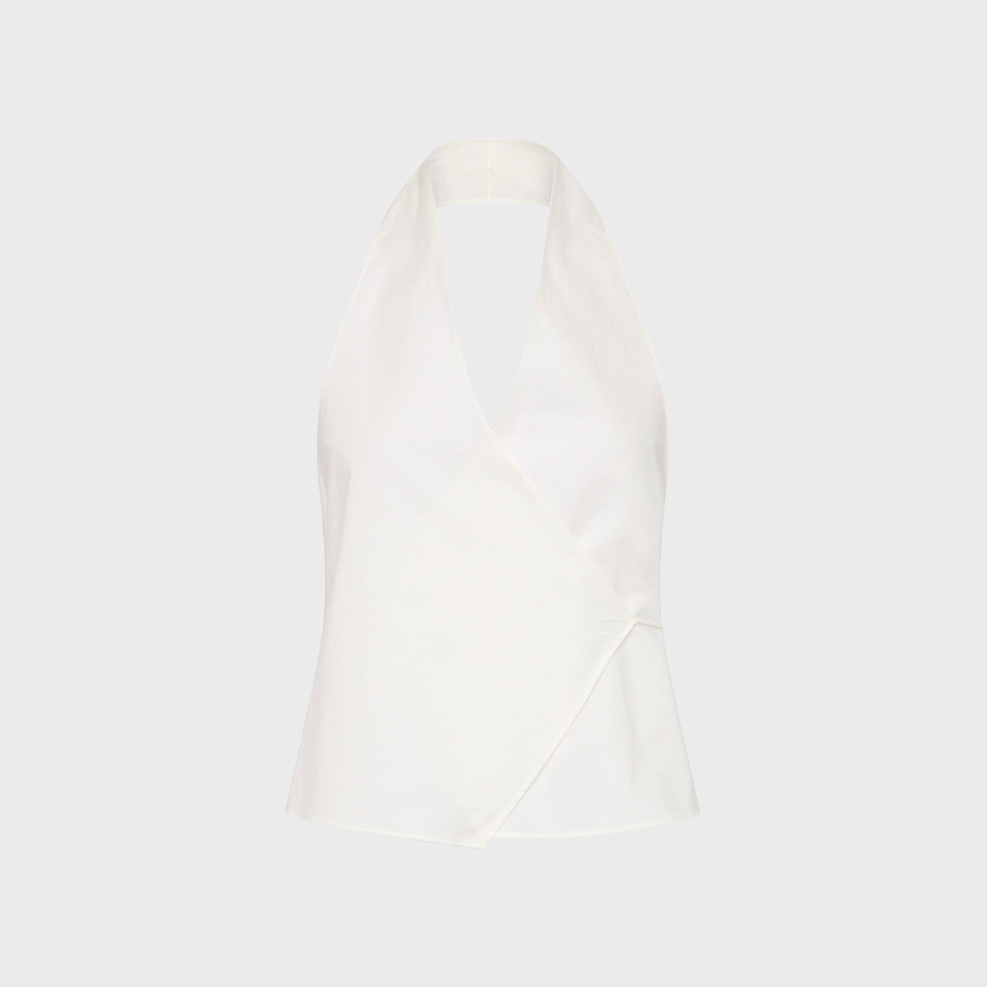 St. Agni Oxford Wrap Top - White