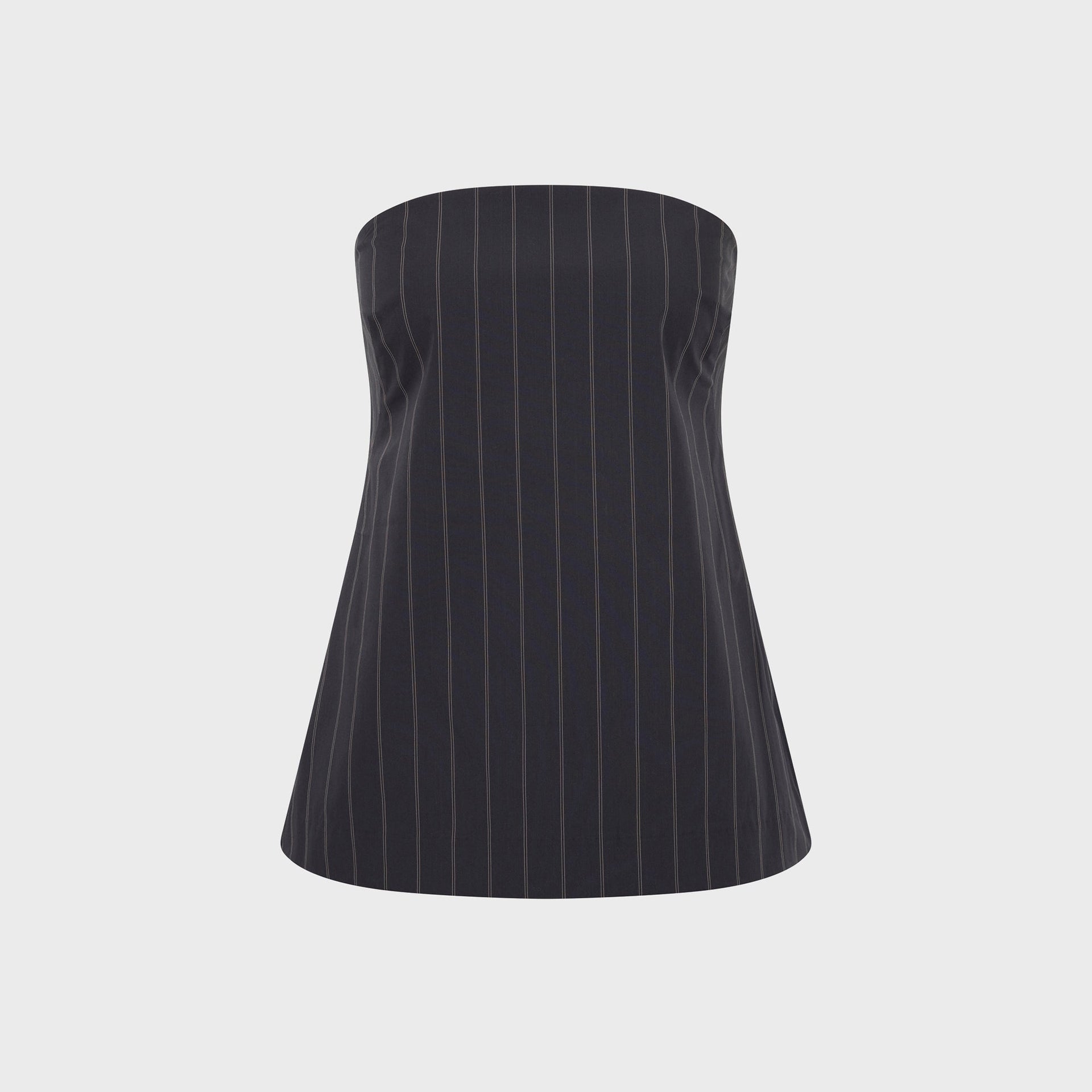 St. Agni Strapless Rouleau Tie Top - Ink Stripe