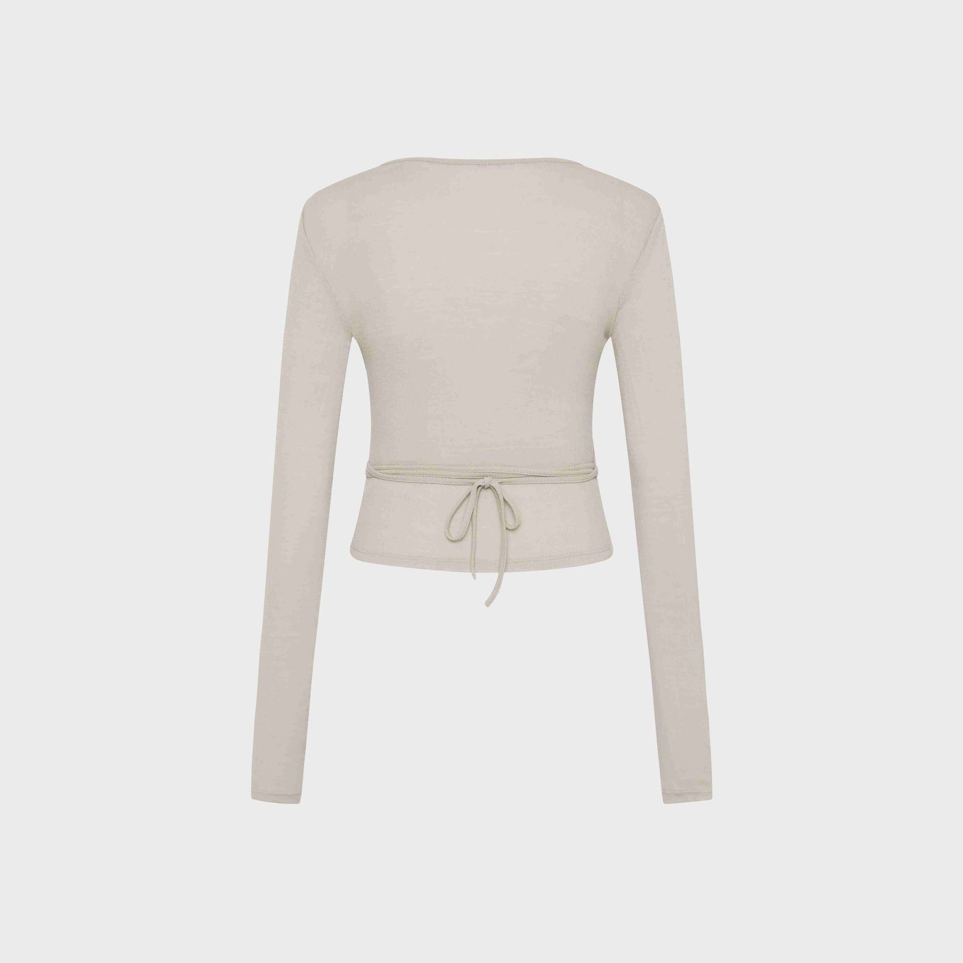 St. Agni Baby Wool Wrap Top - Soft Ash