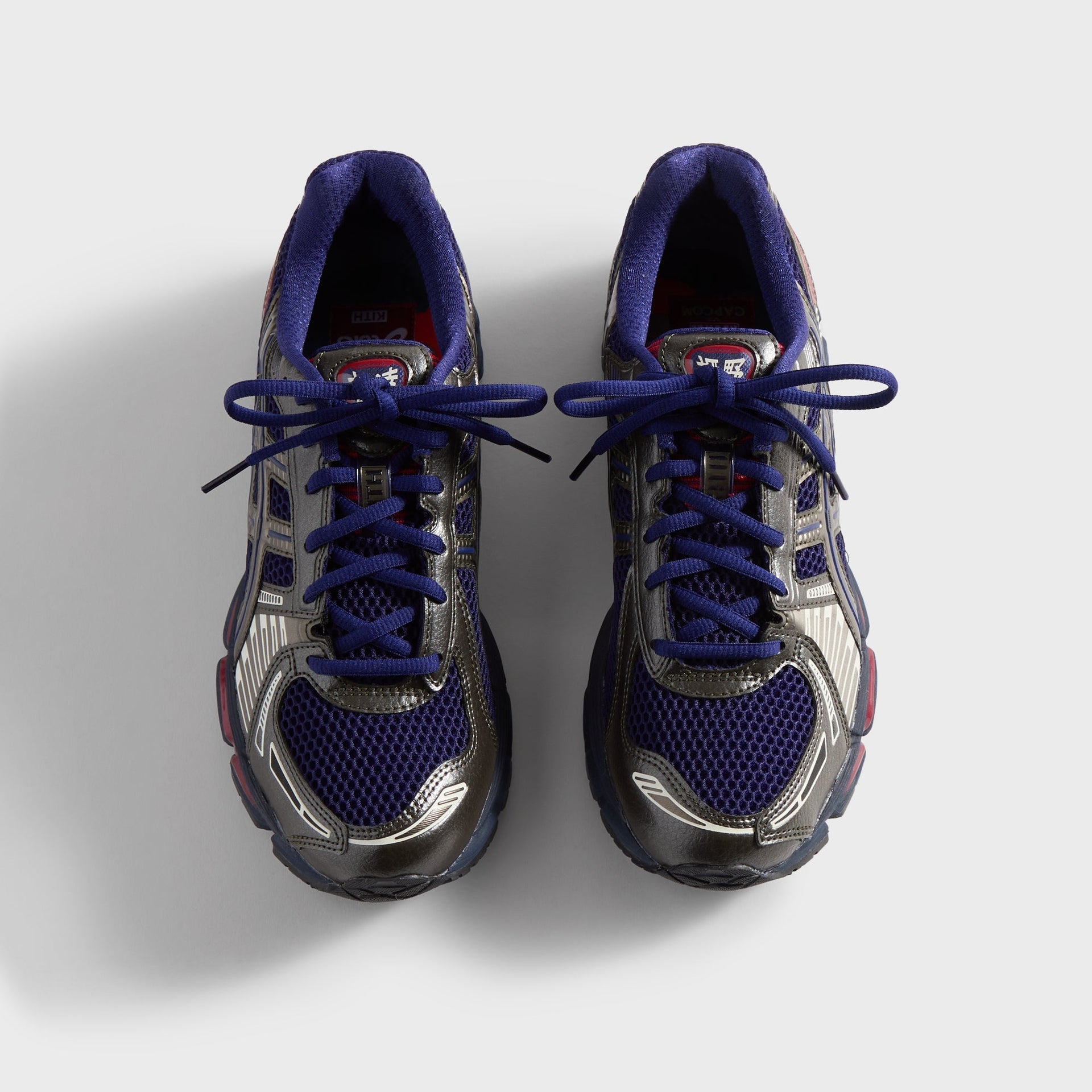 Marvel vs. Capcom | Kith for ASICS GEL-KAYANO® 12.1 Captain America vs. Guile Double Box - Dive Blue / Gunmetal / Deep Depths / Gunmetal - PH