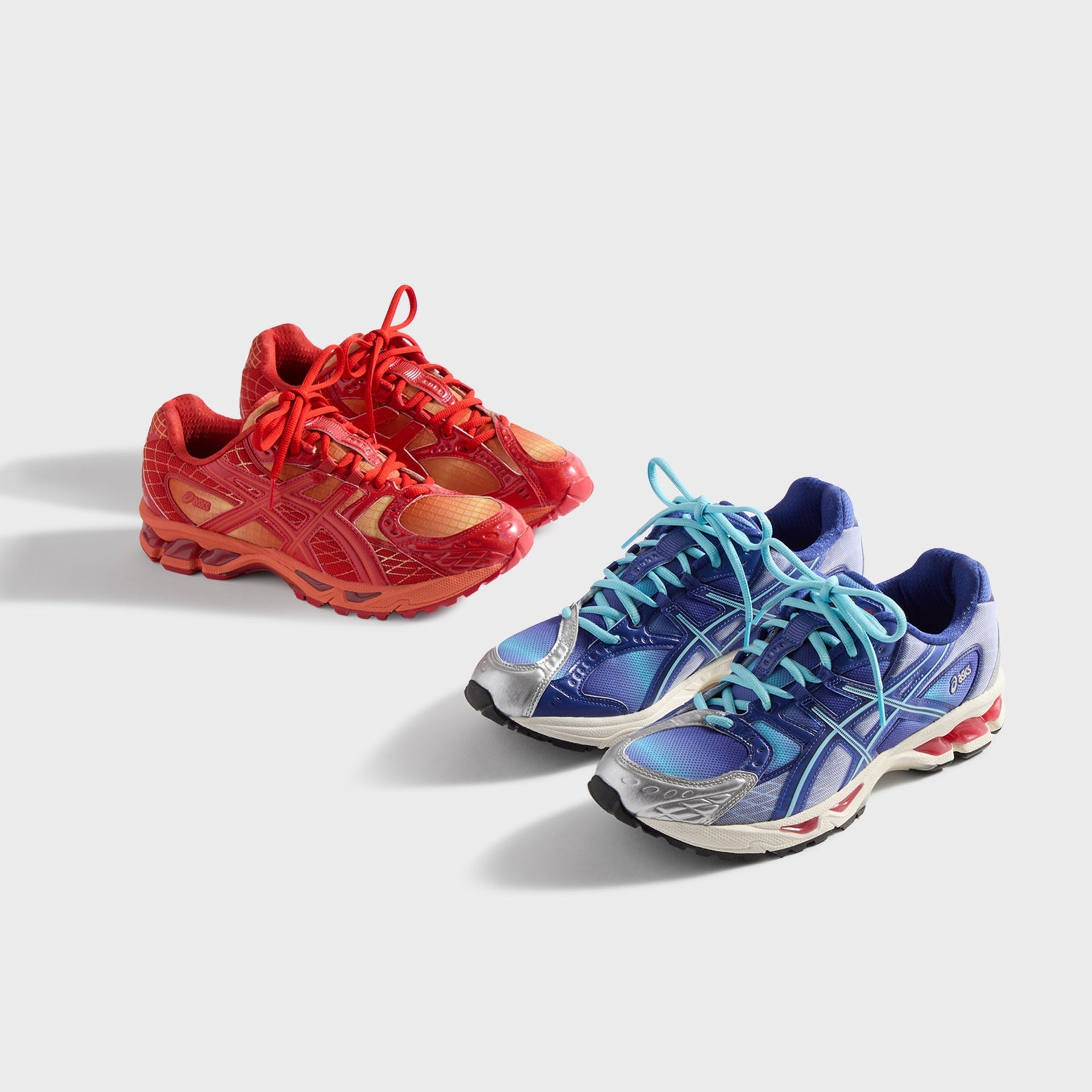 Marvel vs. Capcom | Kith for ASICS Gel-Nimbus 10.1 Iron Man vs. Mega Man Double Box - Italian Straw / Molten Lava / Mazarine Blue - PH