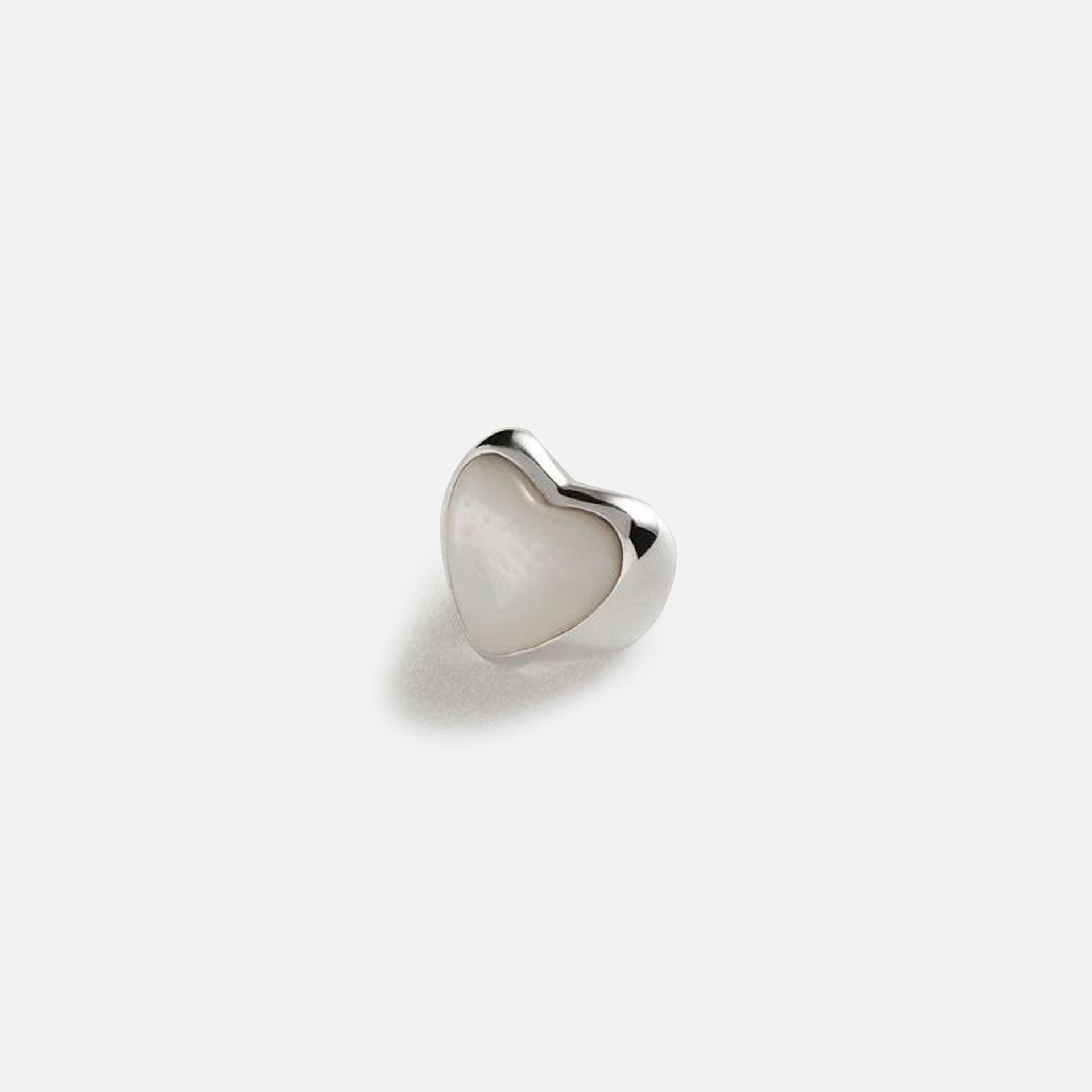 Annika Inez Pearl Heart Earcuff - Silver / Gold