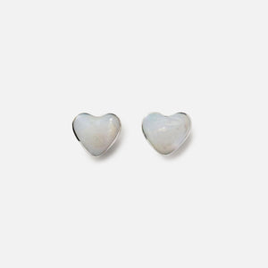 Annika Inez Large Pearl Heart Earrings - Mother of Pearl