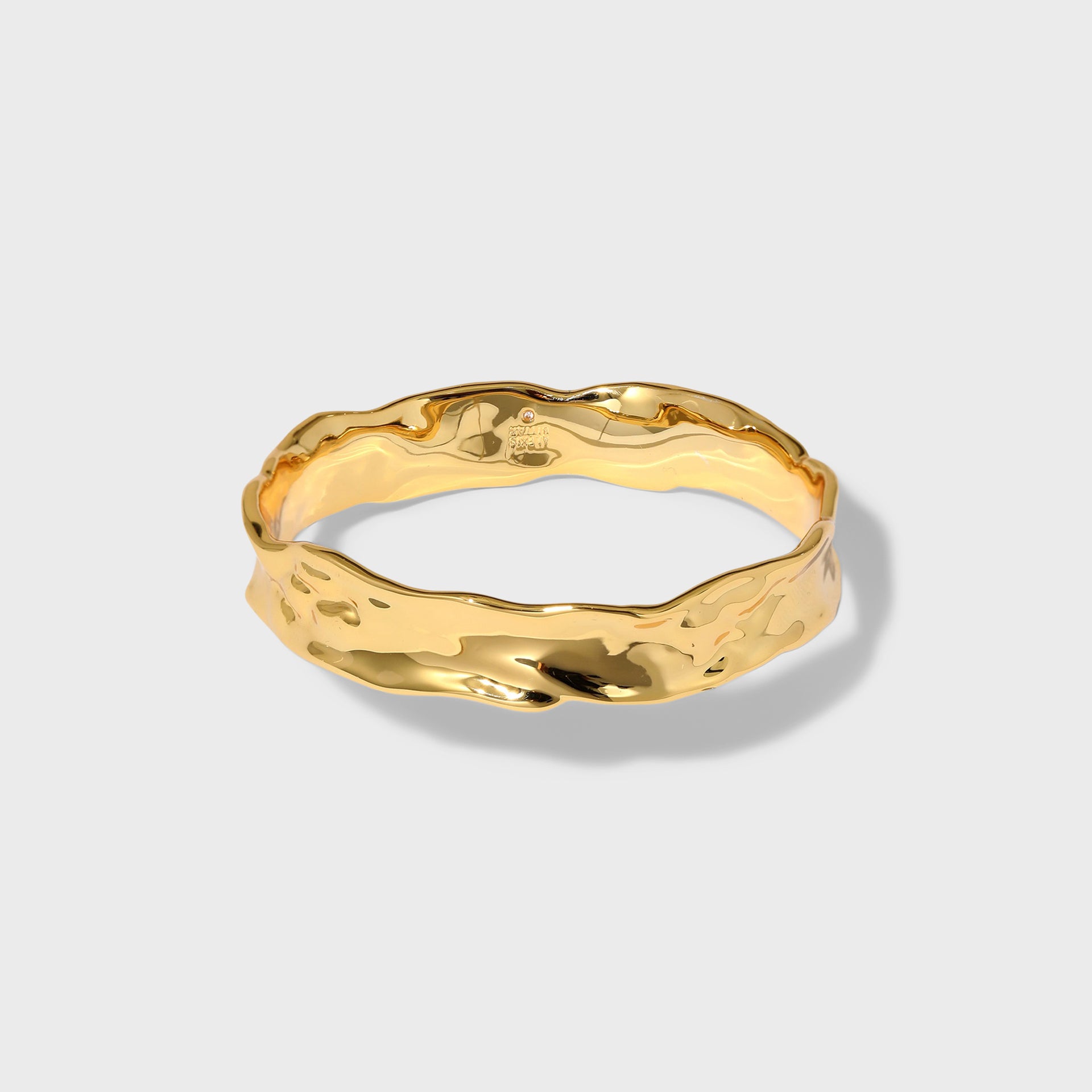 Alexis Bittar Brut Gold Strap Bangle - Gold