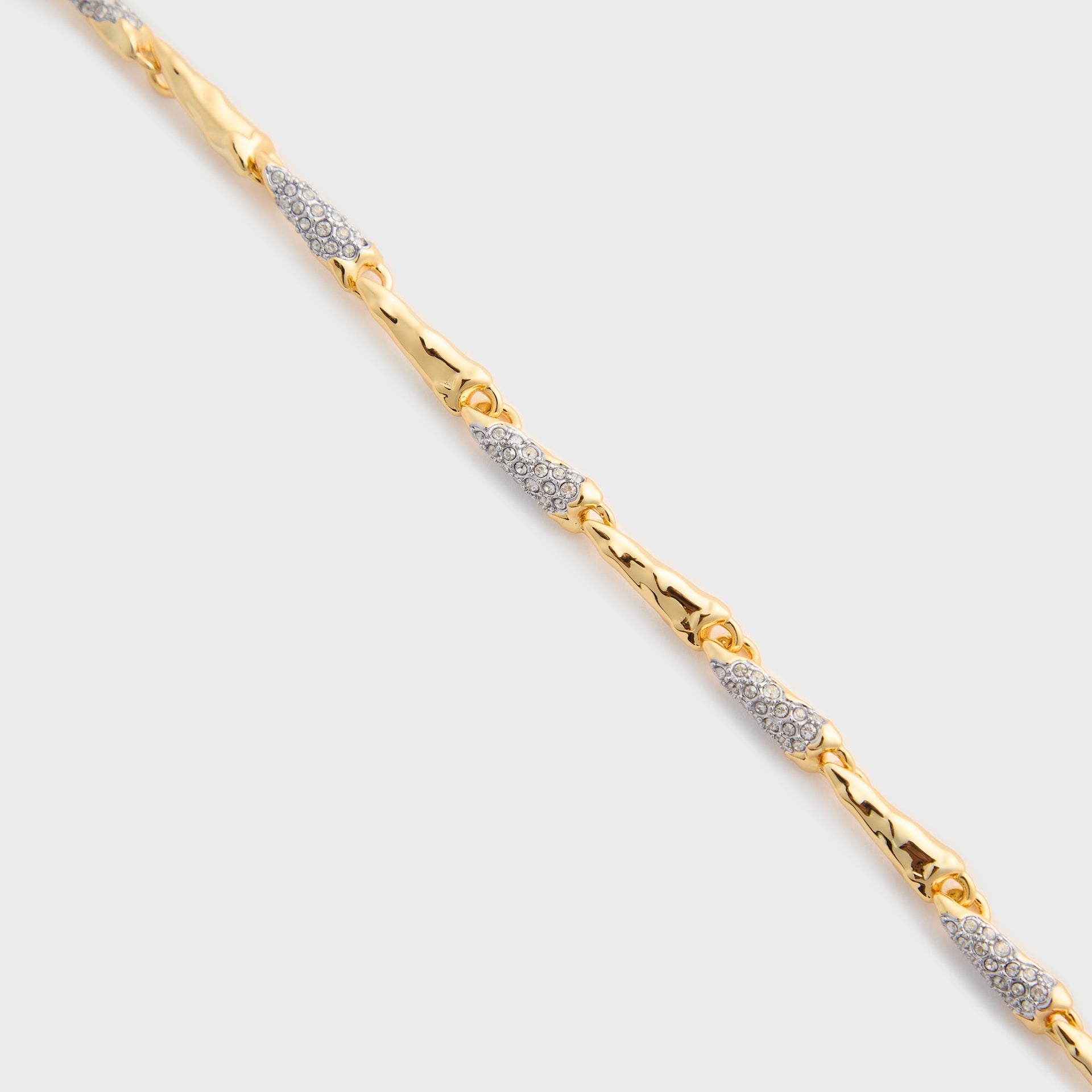 Alexis Bittar Solanales Gold Crystal Linked Spear Bracelet in Gold / Silver