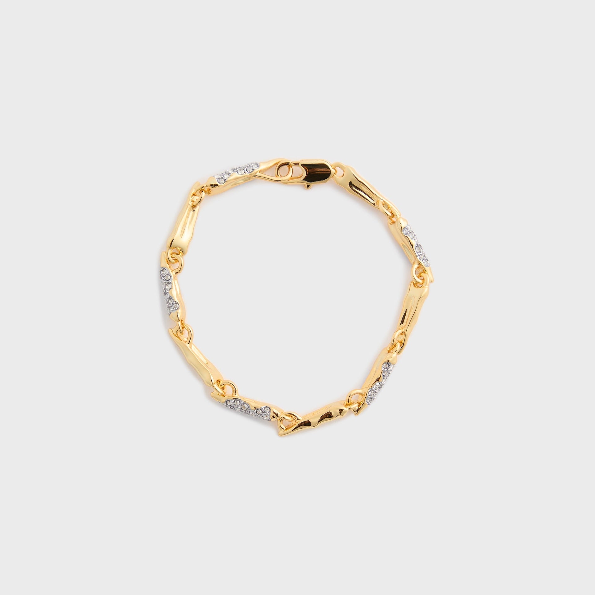 Alexis Bittar Solanales Gold Crystal Linked Spear Bracelet in Gold / Silver