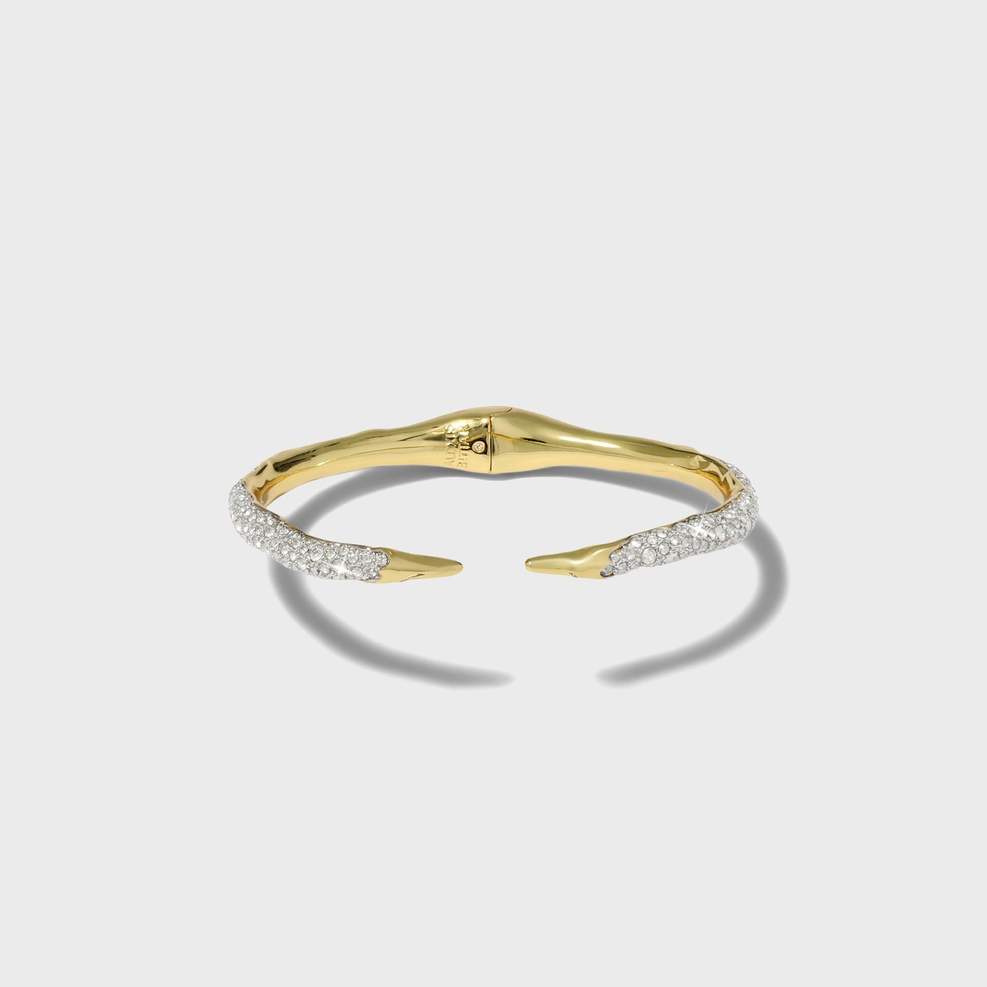 Alexis Bittar Solanales Crystal Claw Hinge Bracelet - Gold / Silver