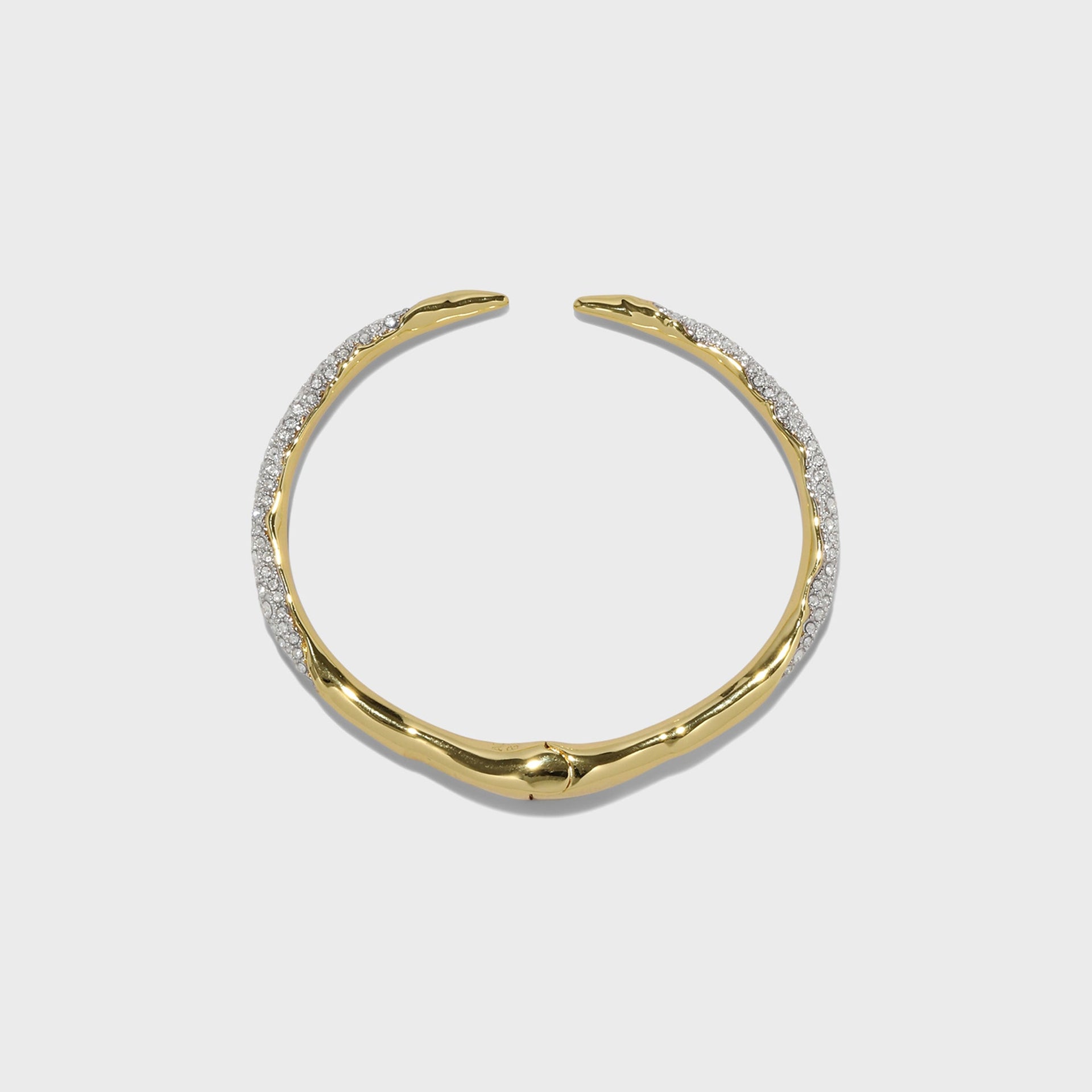 Alexis Bittar Solanales Crystal Claw Hinge Bracelet - Gold / Silver