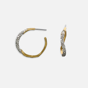Alexis Bittar Crystal Pave Hoop Earrings - Gold
