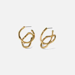 Alexis Bittar Twisted Interlock Hoop Earrings - Gold