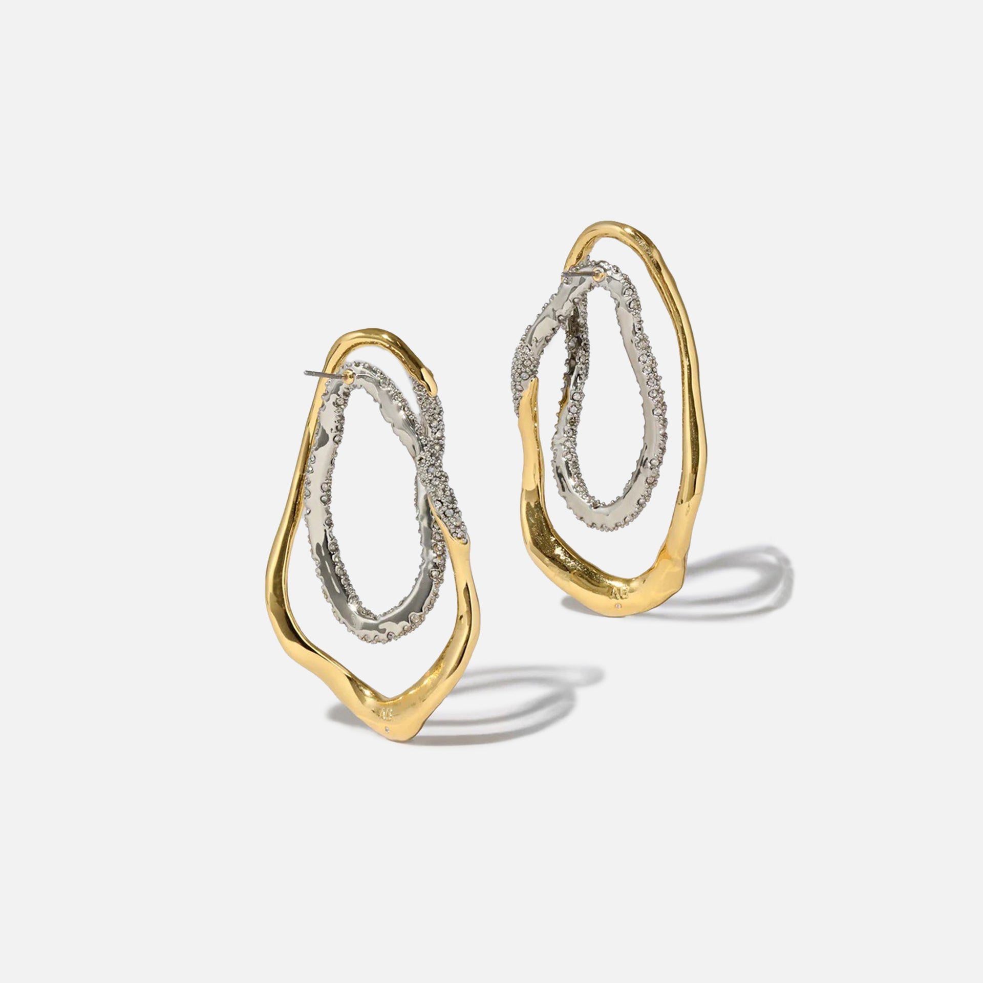 Alexis Bittar Solanales Double Loop Post Earrings - Gold