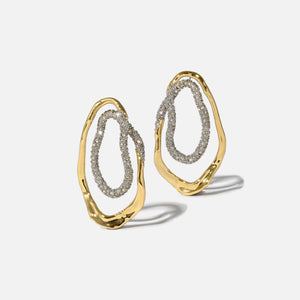 Alexis Bittar Solanales Double Loop Post Earrings - Gold