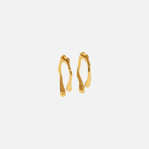 Alexis Bittar Drippy Front Back Post Earrings - Gold