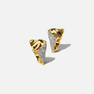 Alexis Bittar Solanales Crystal Golded Mini Earrings - Gold