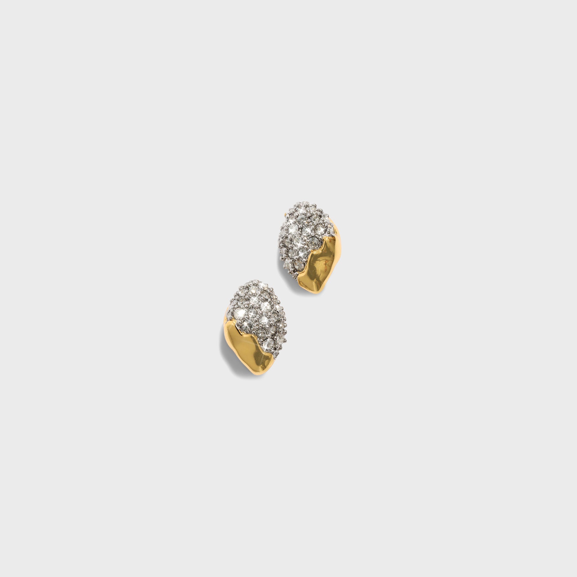 Alexis Bittar Solanales Crystal Tiny Pebble Stud Earring - Gold / Silver