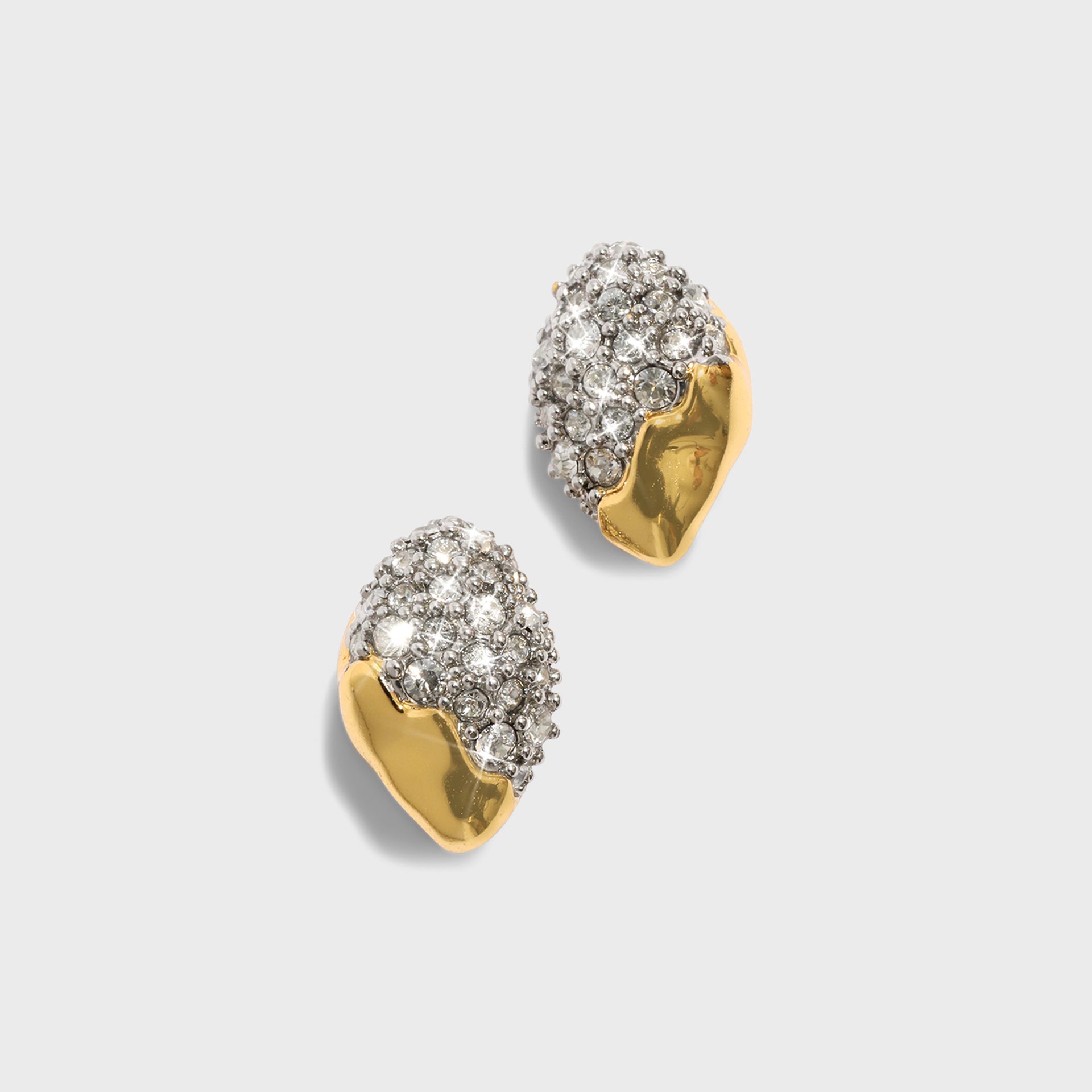 Alexis Bittar Solanales Gold Crystal Spiral Stud Earring - Gold / Silver