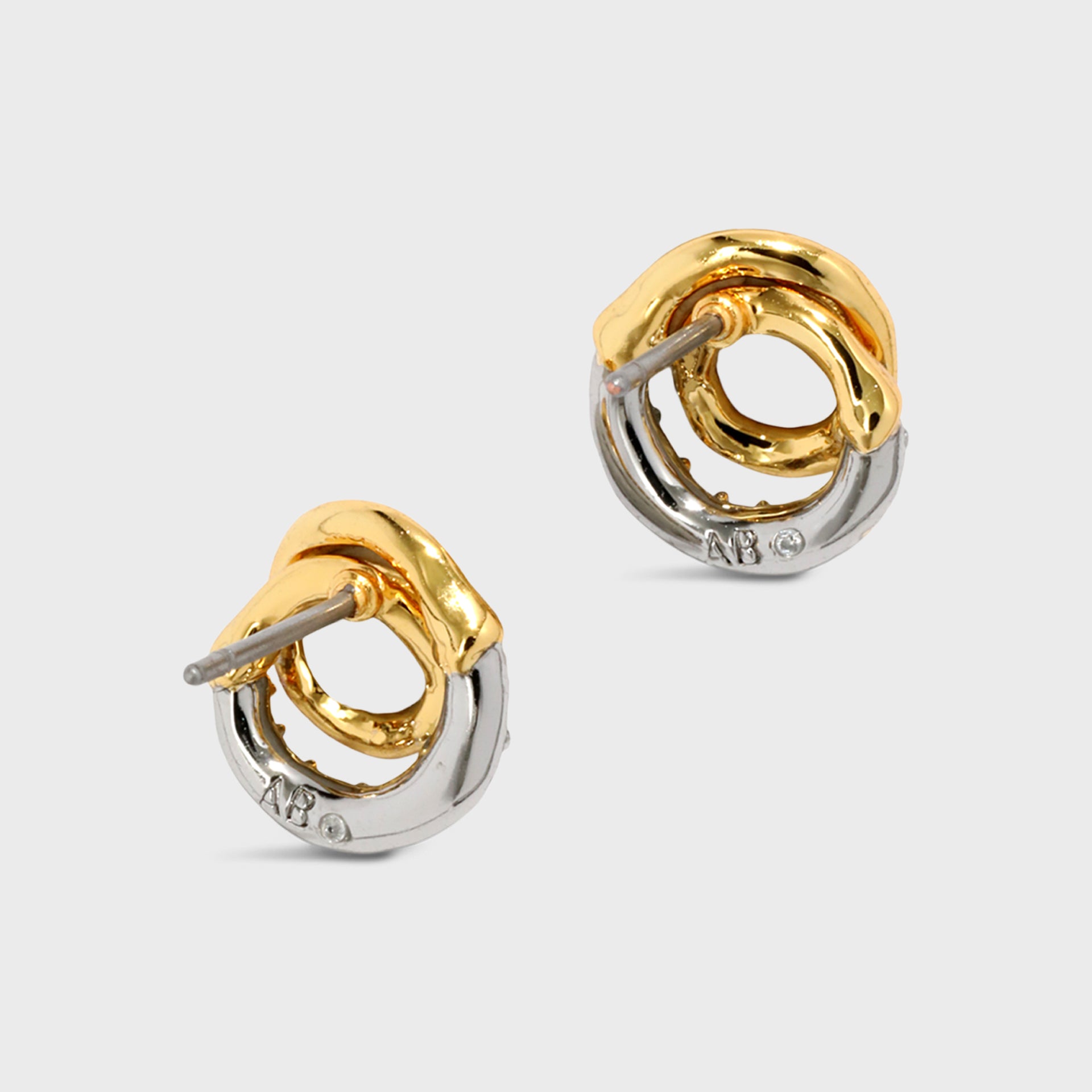 Alexis Bittar Solanales Gold Crystal Spiral Stud Earring - Gold / Silver