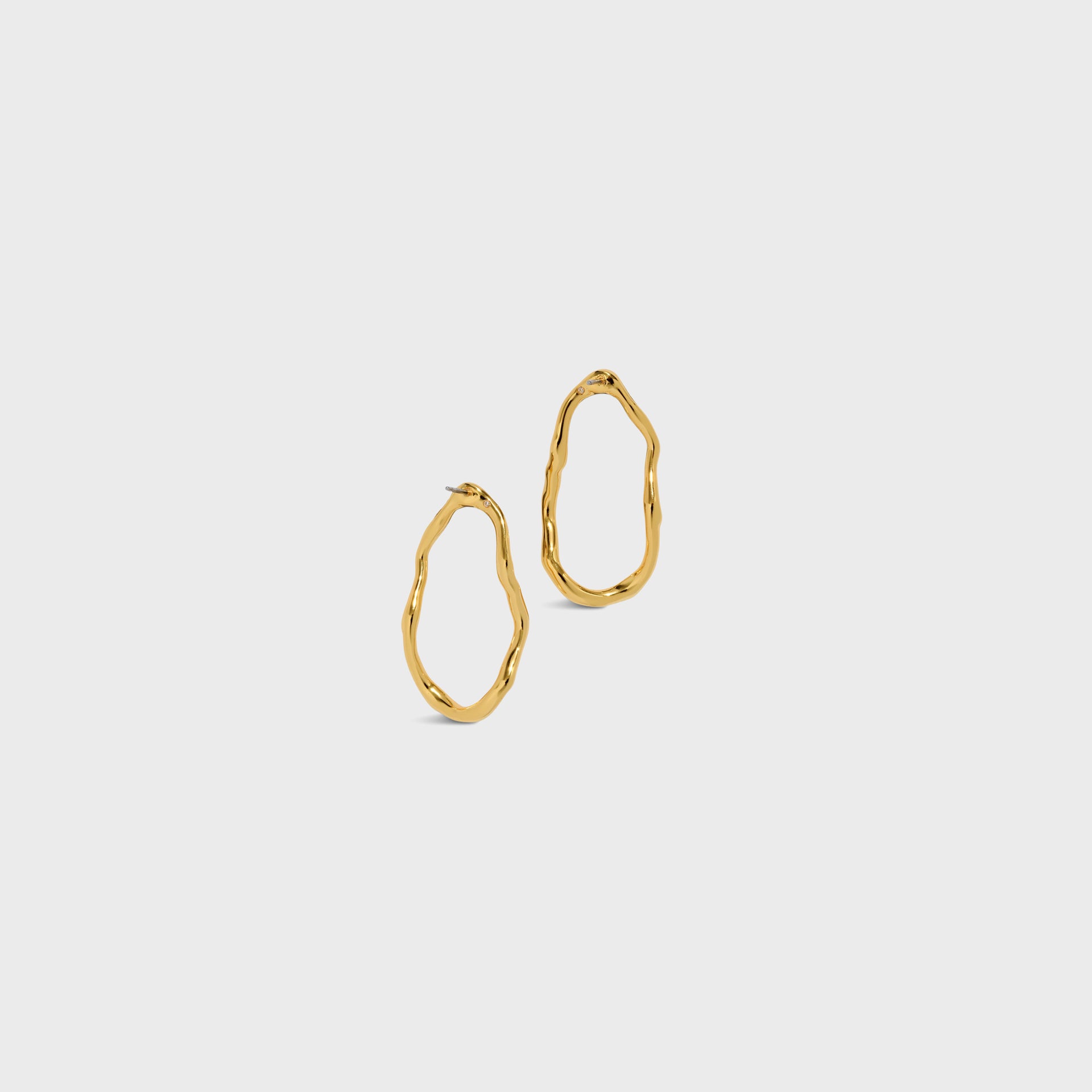 Alexis Bittar Brut Gold Open Oval Post Earring - Gold