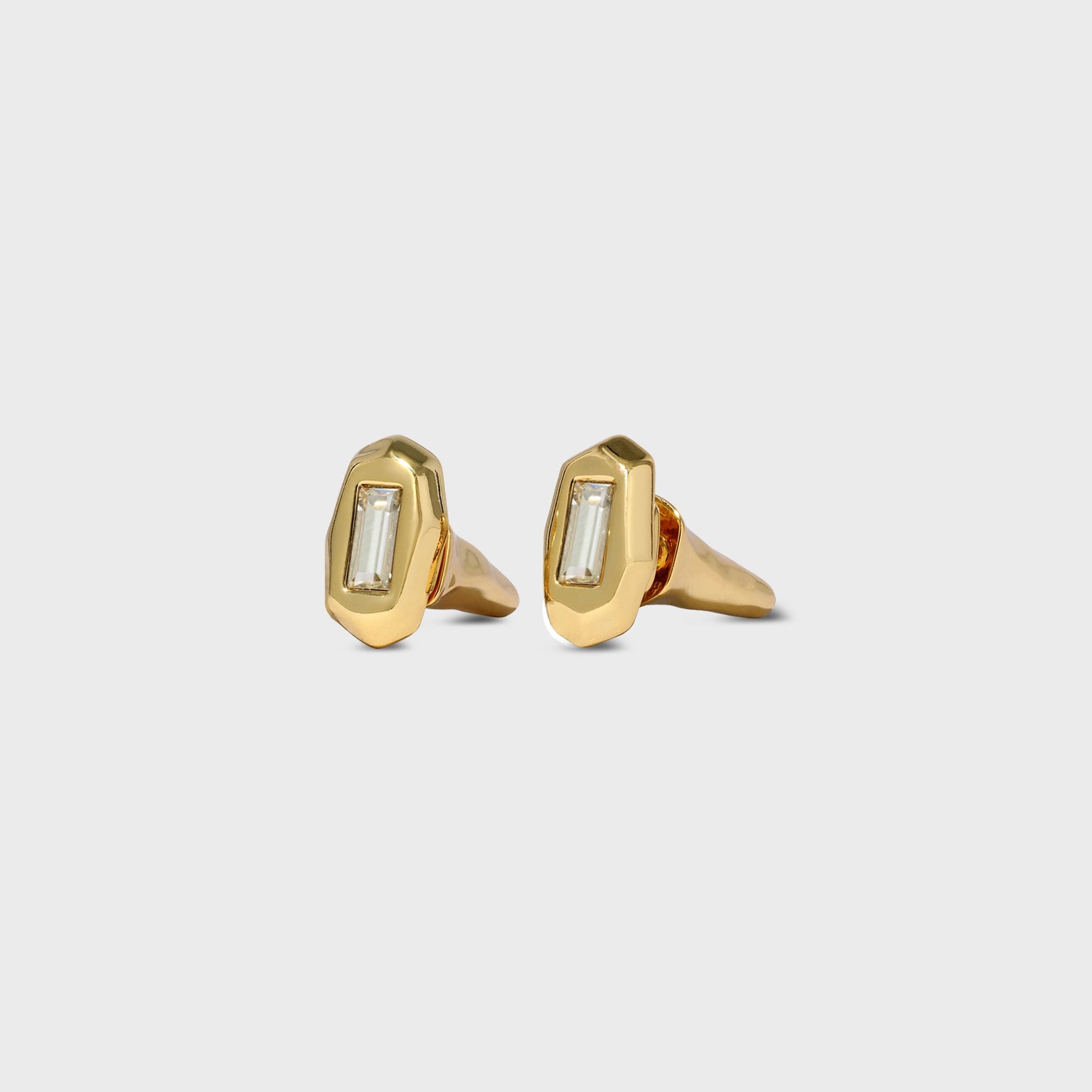 Alexis Bittar Faceted Gold Jeweled Stud Earring - Gold