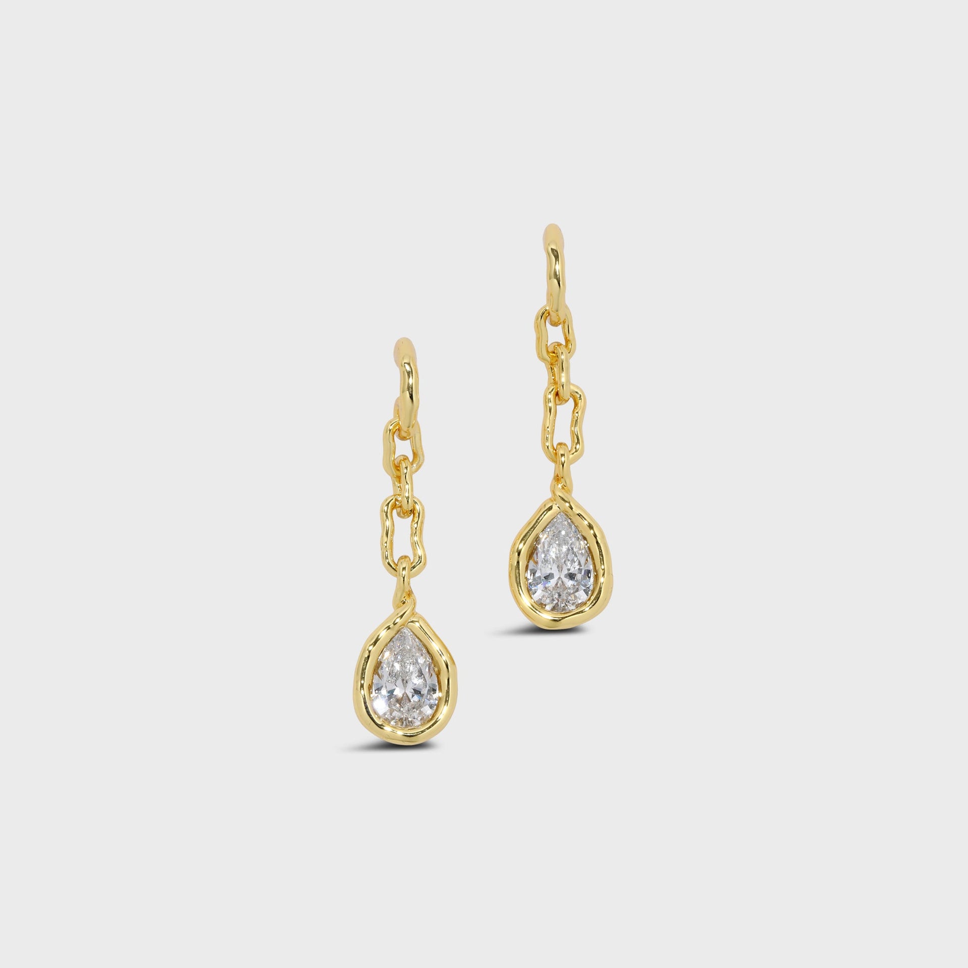 Alexis Bittar Asterales Gold Floating CZ Drop Earring - Gold