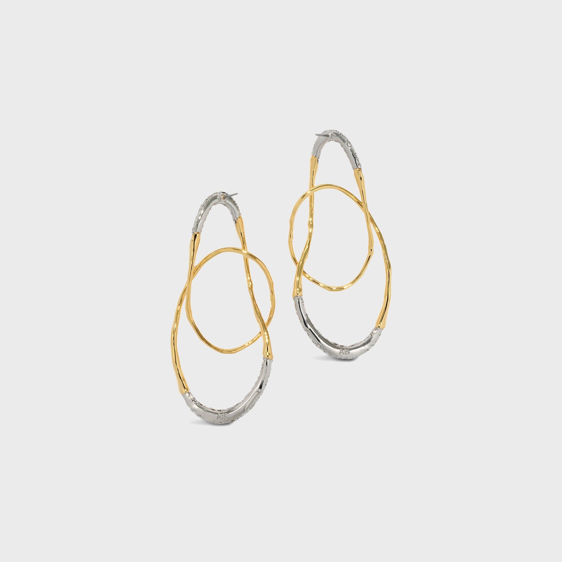 Alexis Bittar Solanales Crystal Twist Orbit Earrings - Gold
