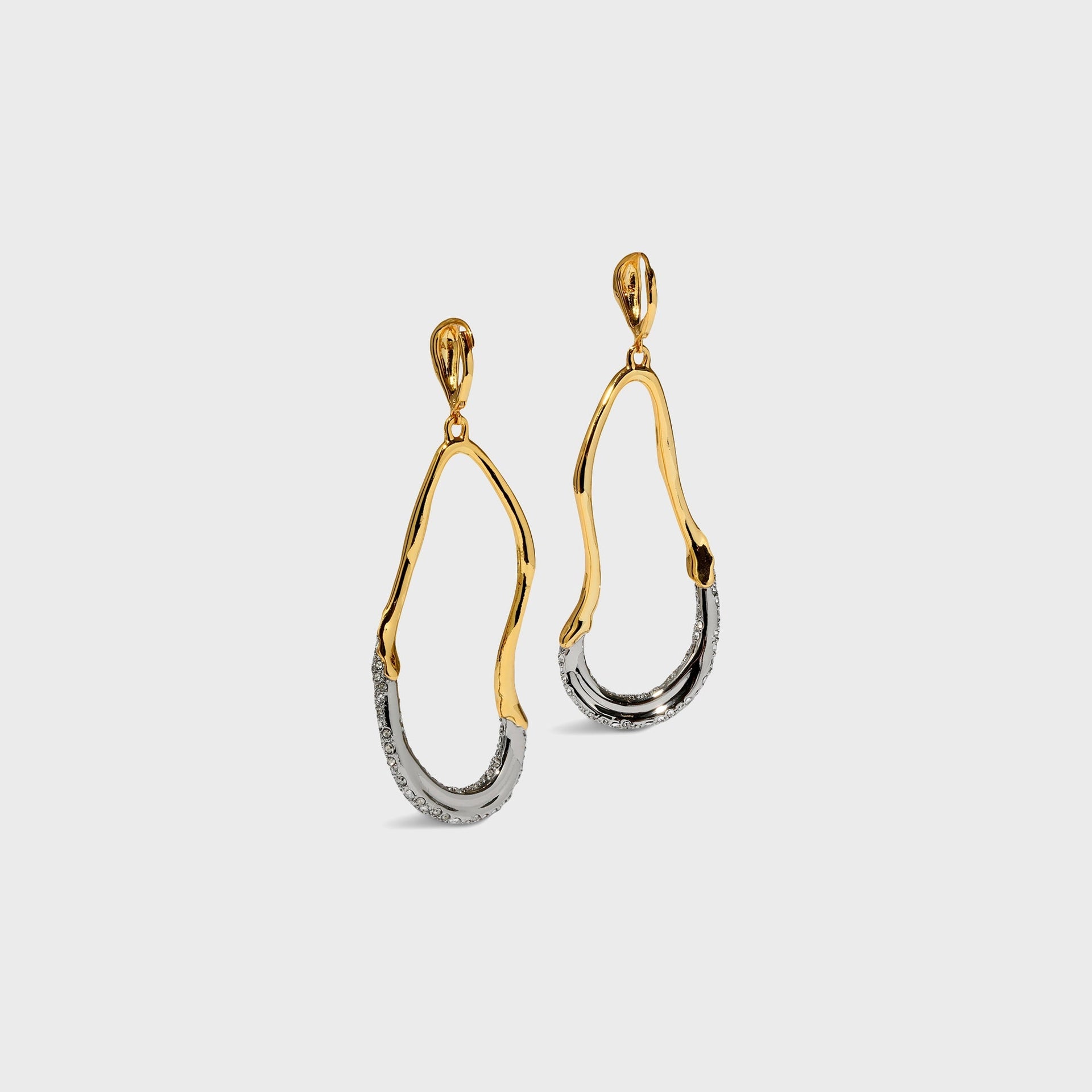 Alexis Bittar Solanales Crystal Leverback Drop Earrings - Gold