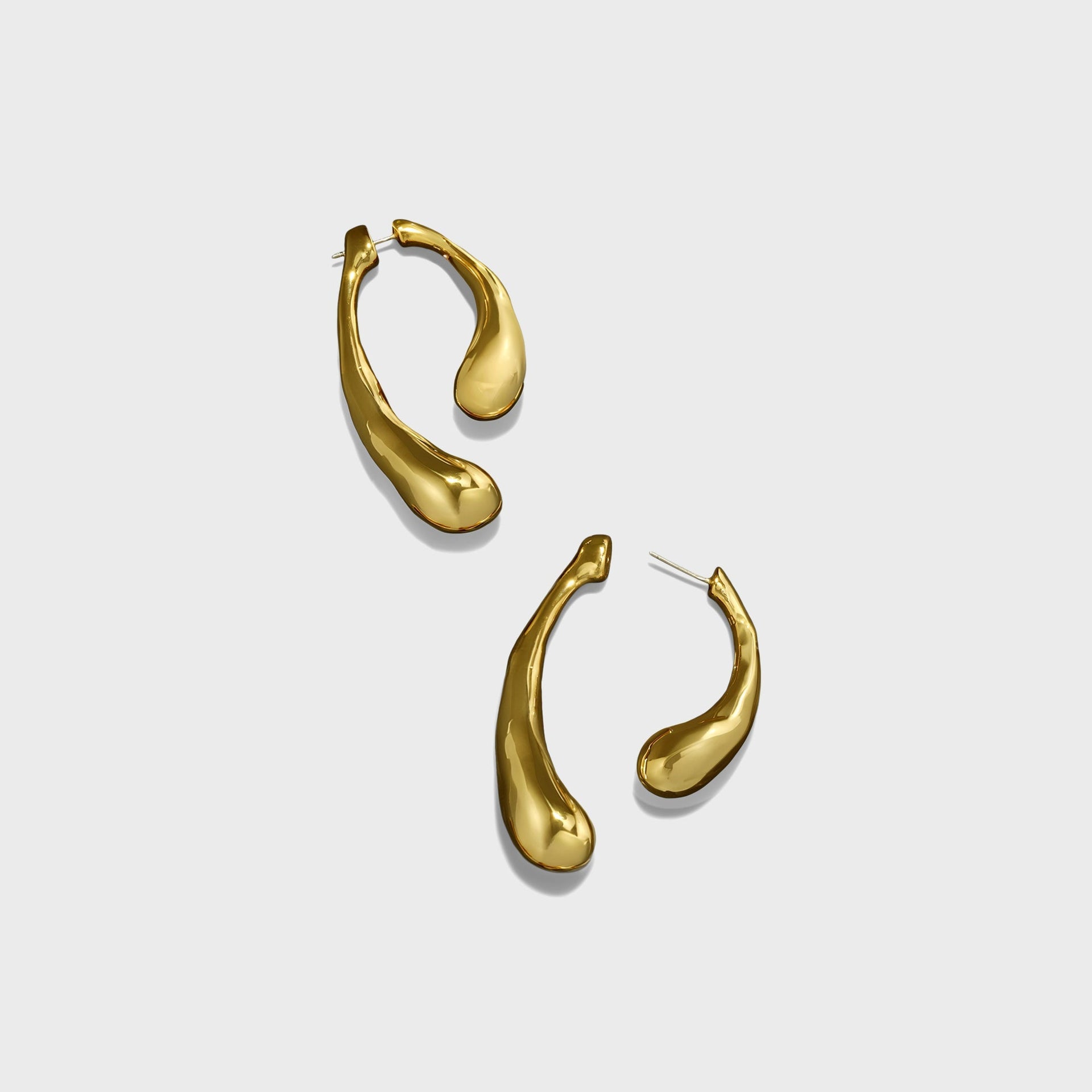 Alexis Bittar Molten Gold Front Back Earrings - Gold
