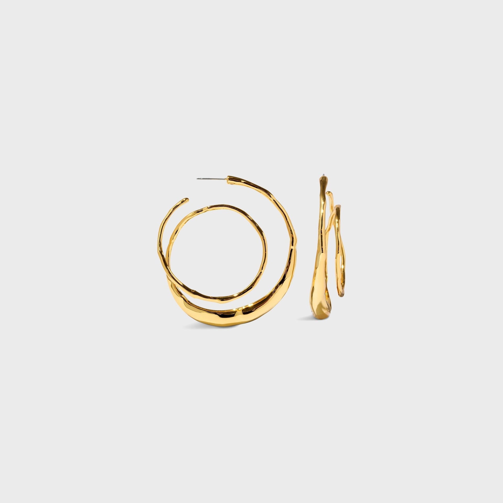 Alexis Bittar Molten Gold Spiral Hoop Earrings - Gold
