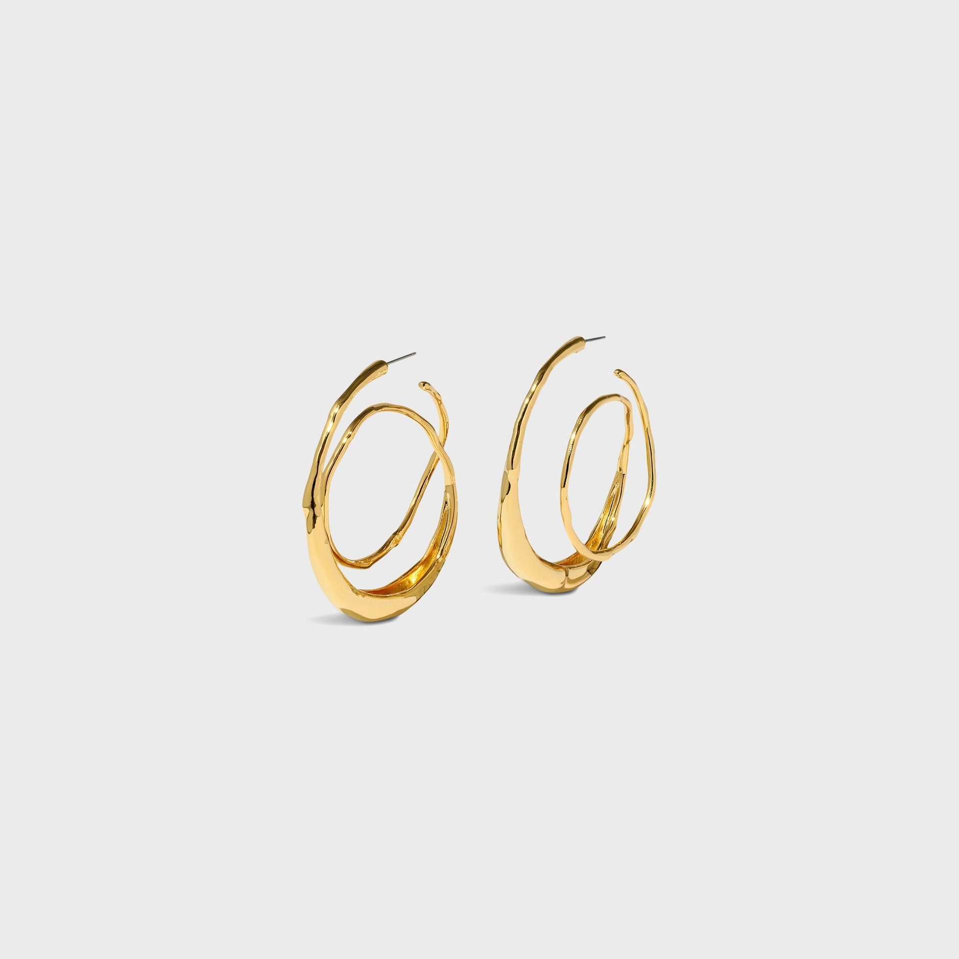 Alexis Bittar Molten Gold Spiral Hoop Earrings - Gold