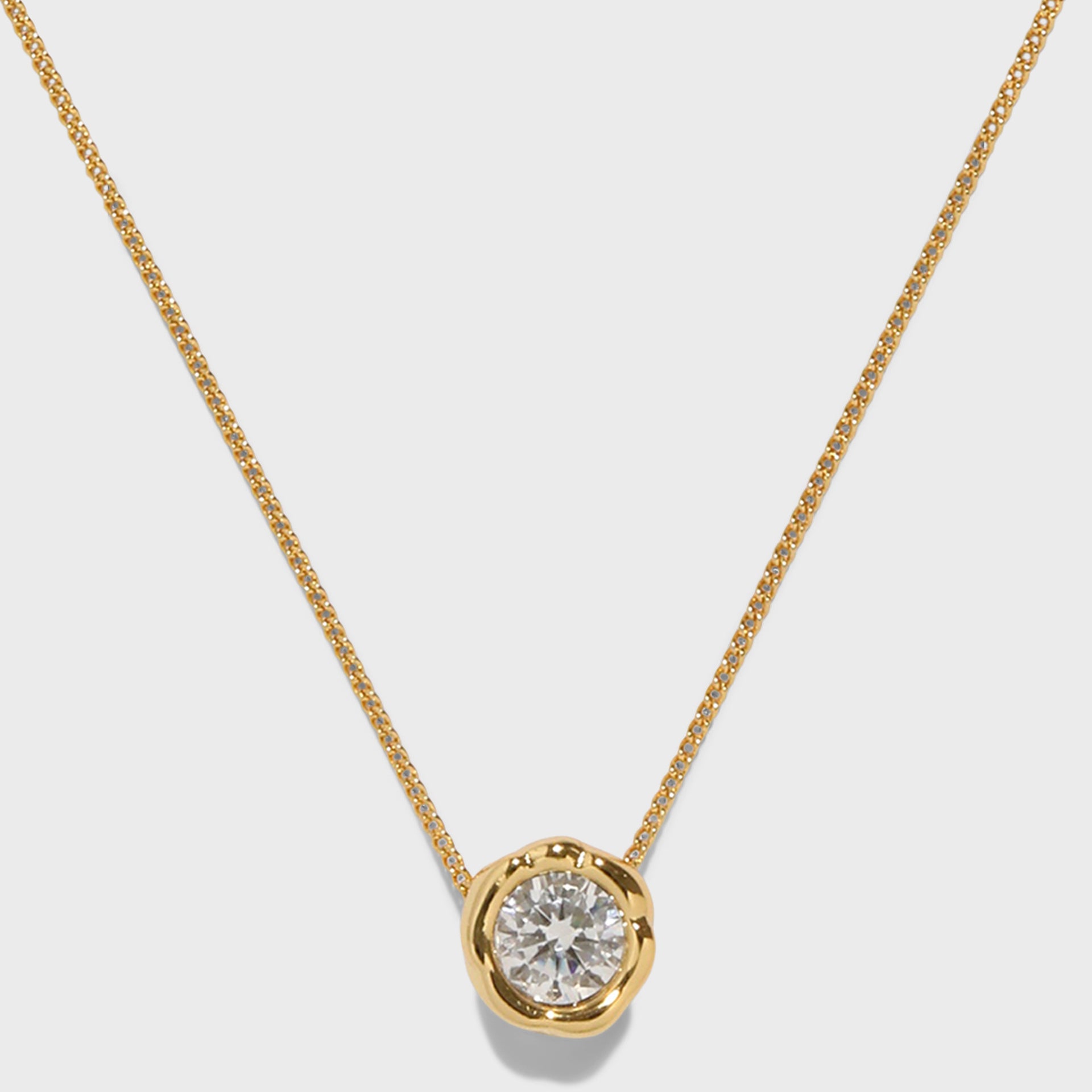 Alexis Bittar Asterales Cubic Zirconia Solitaire Necklace - Gold